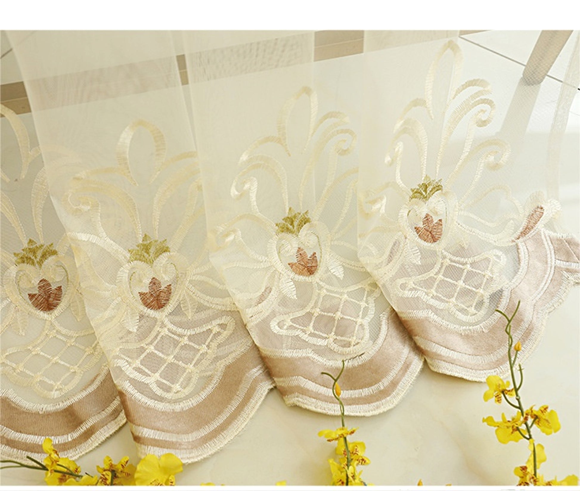 Cieloro™ – European Style Hollow Flower Embroidered Curtain - enhanced image 8