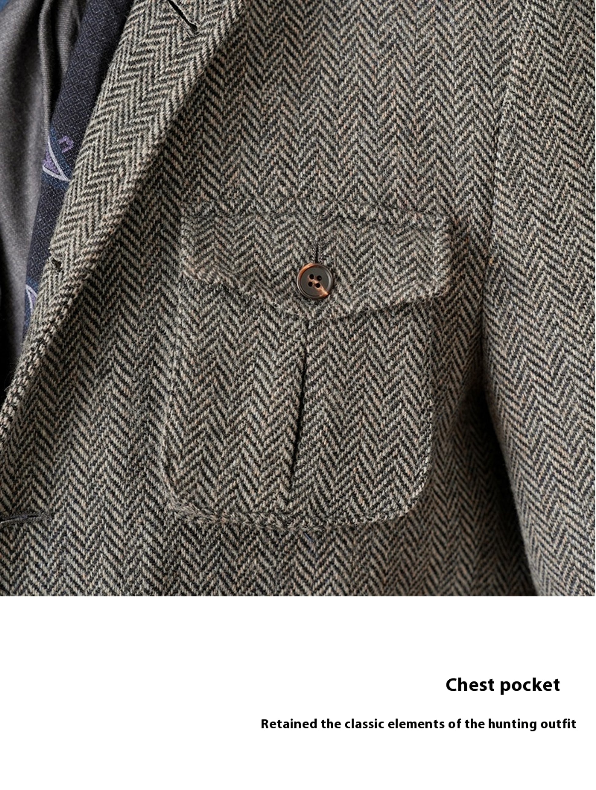 Collar Safari Jacket Jacket Commuter Business Keep Warm And Handsome Jacket Men - enhanced image 8
