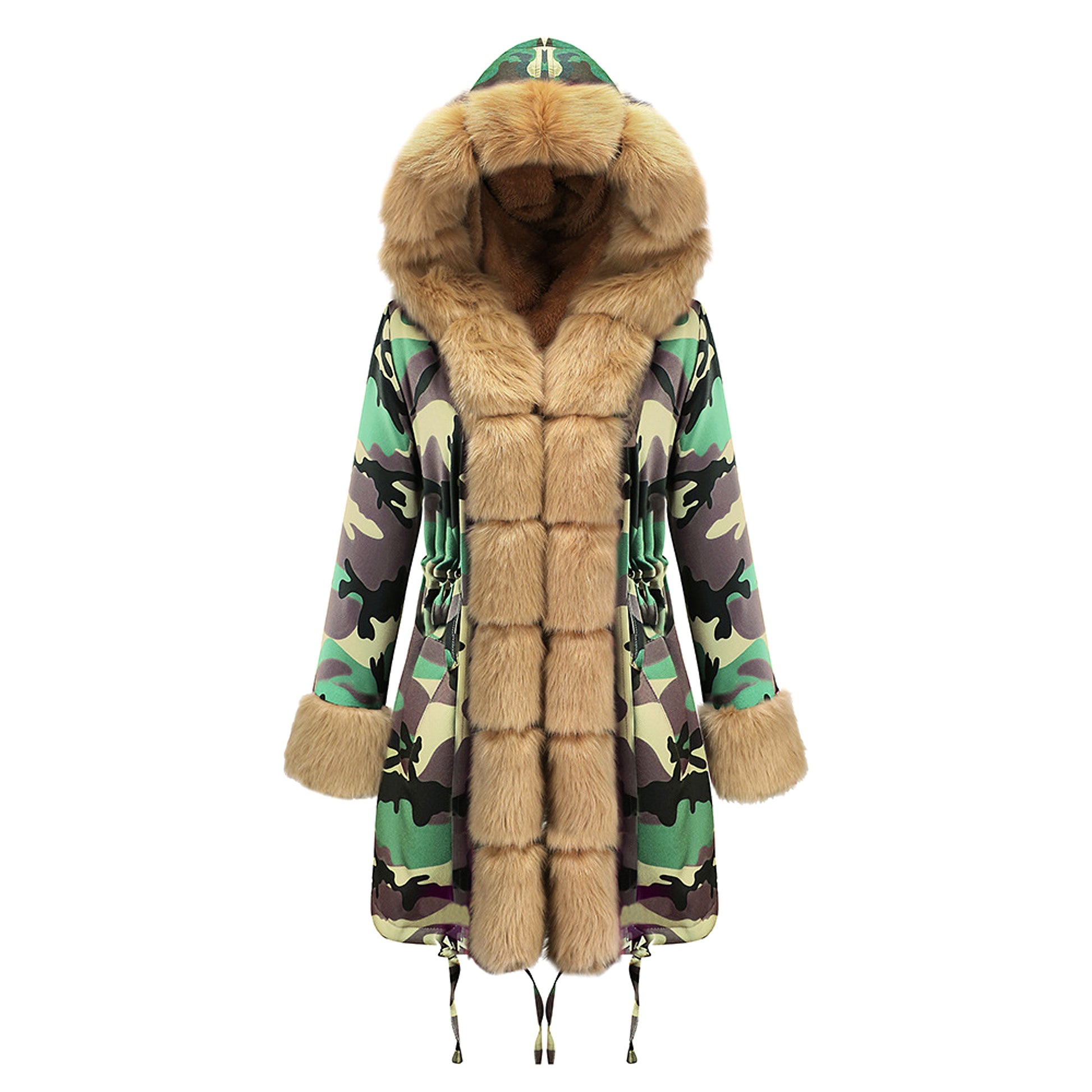 Color-Blocked Arctic Fur Parka – 25 Edition - enhanced image 8