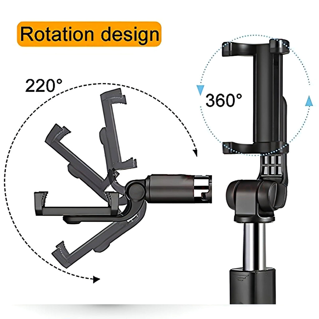 Compatible with Apple, Tripod Selfie Stick Mobile Universal Live Triangle Bracket One Bluetooth Selfie Artifact - enhanced image 8