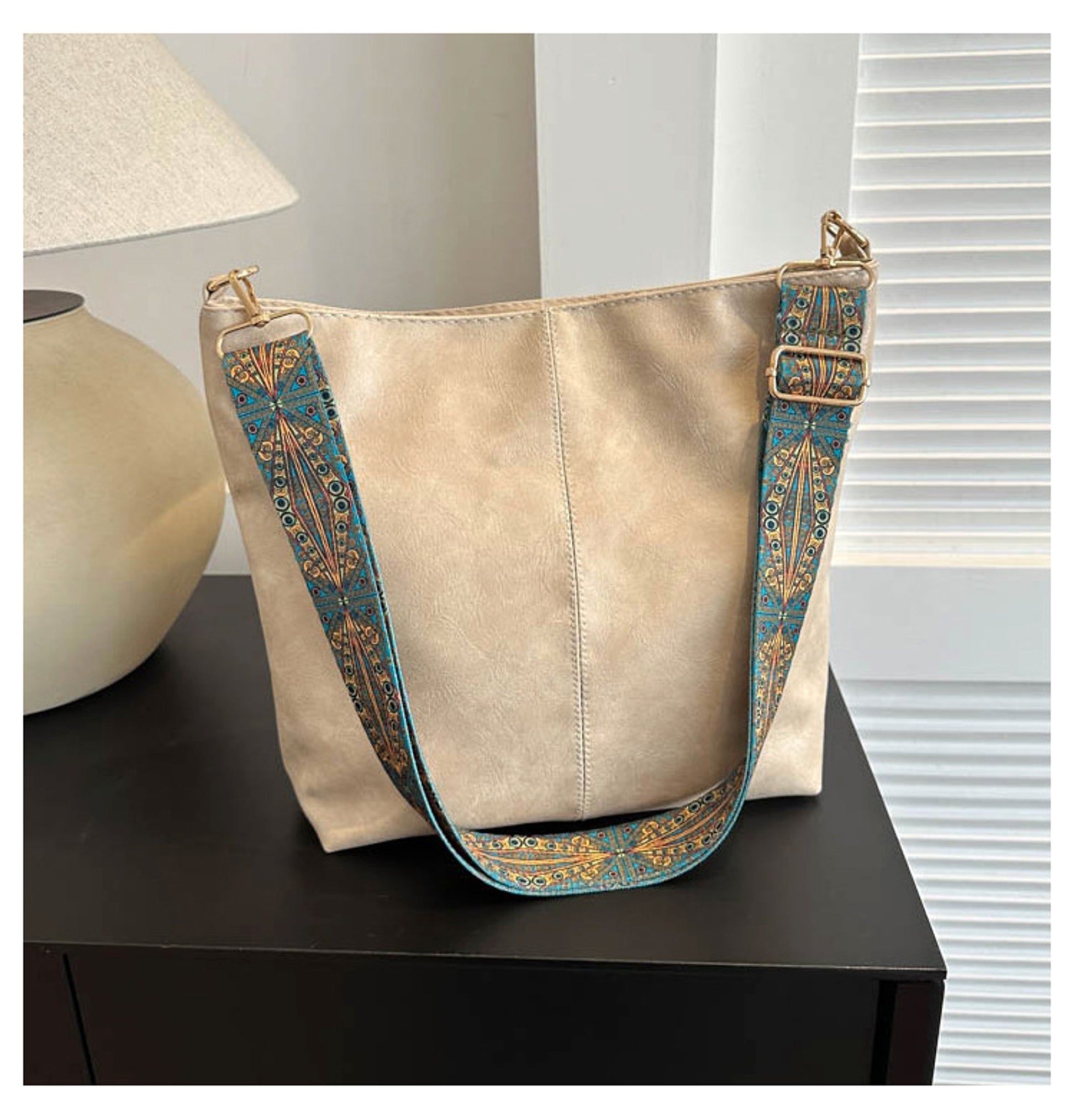 EthnicaBag™ – Women’s Shoulder Bag with Ethnic Wide Strap - enhanced image 8