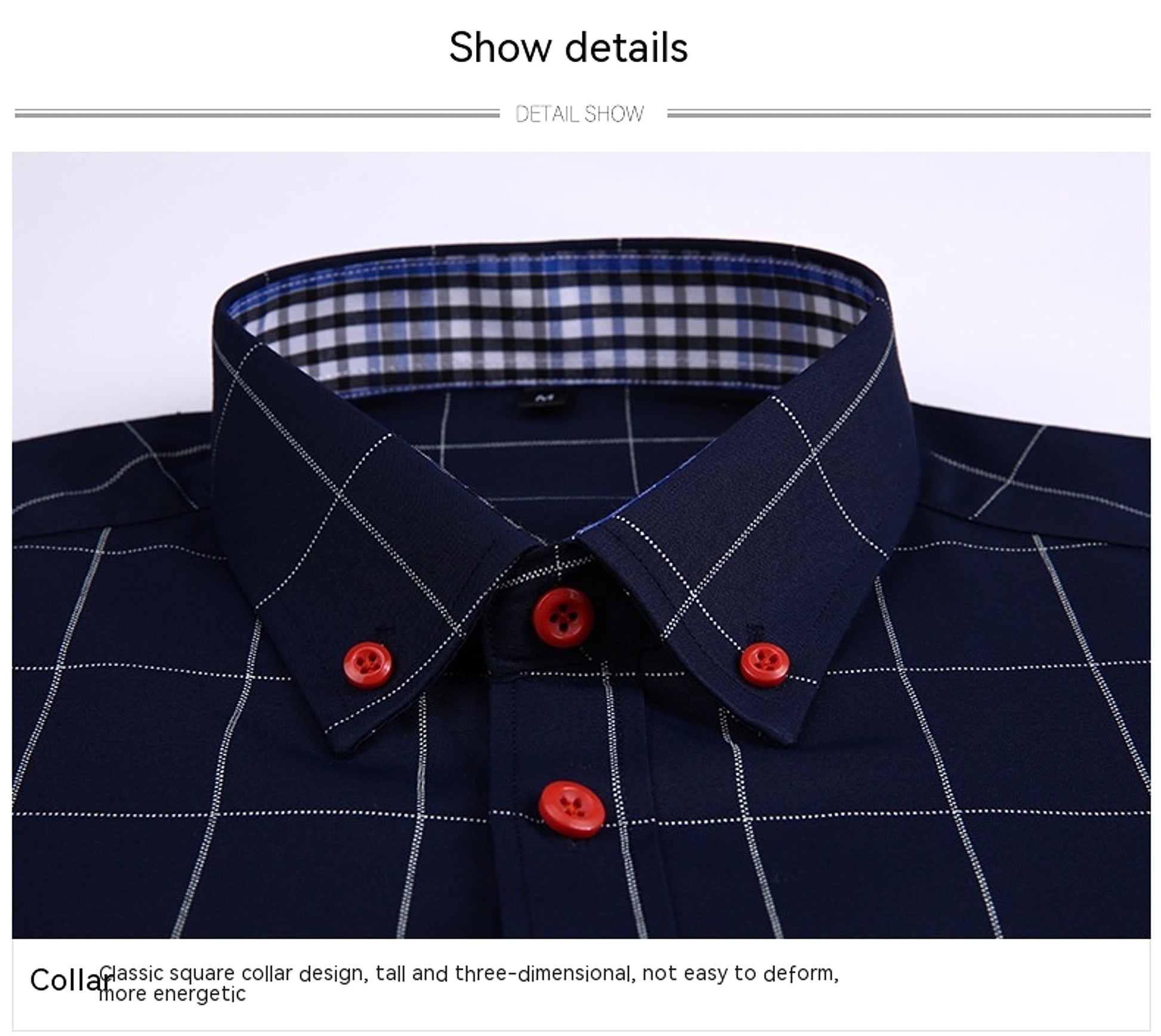 Fall Men's DressShirt Long Sleeve Casual Slim Fit - enhanced image 8