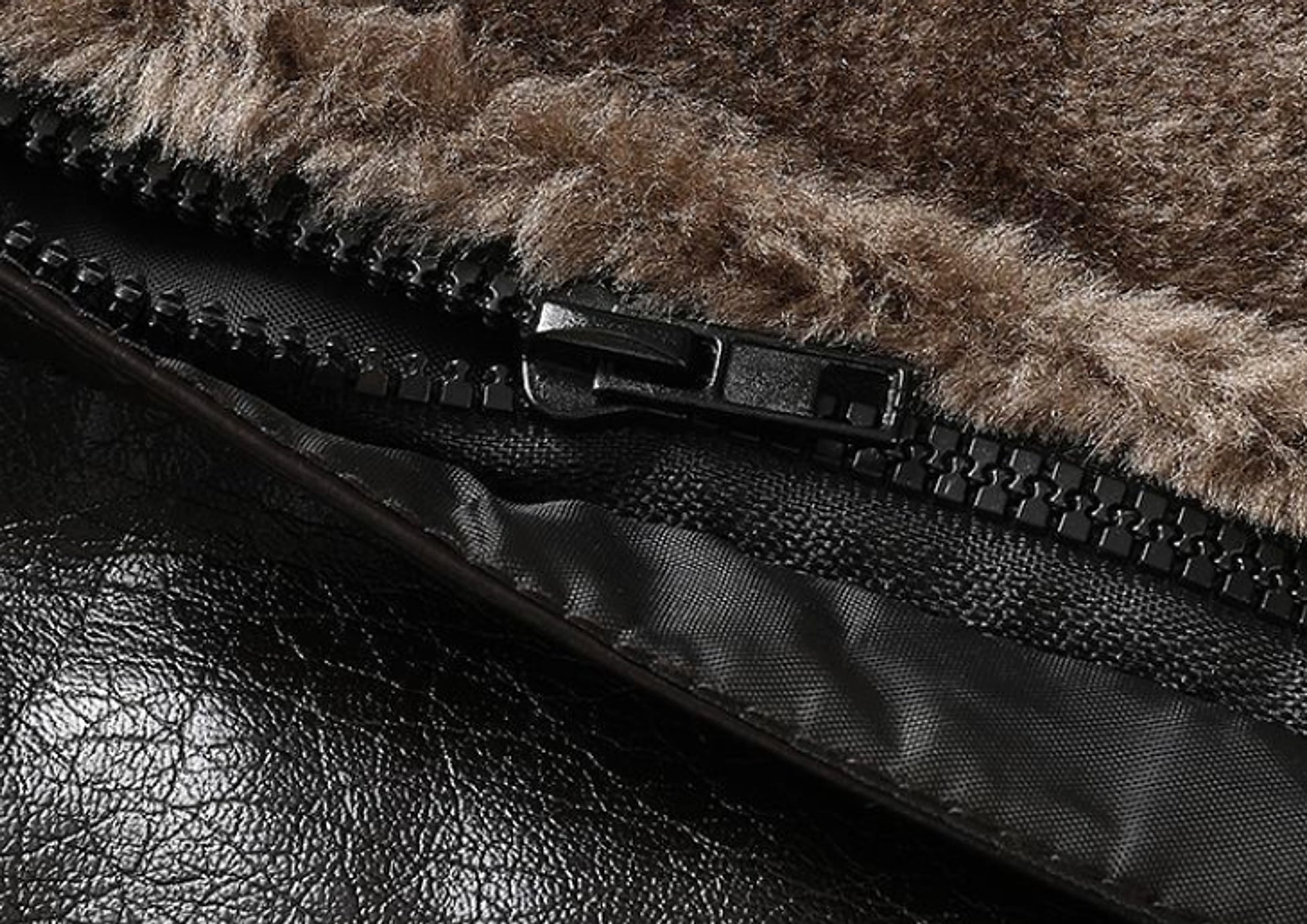 Fashion Personality Male Fleece-lined Leather Jacket Men - enhanced image 8