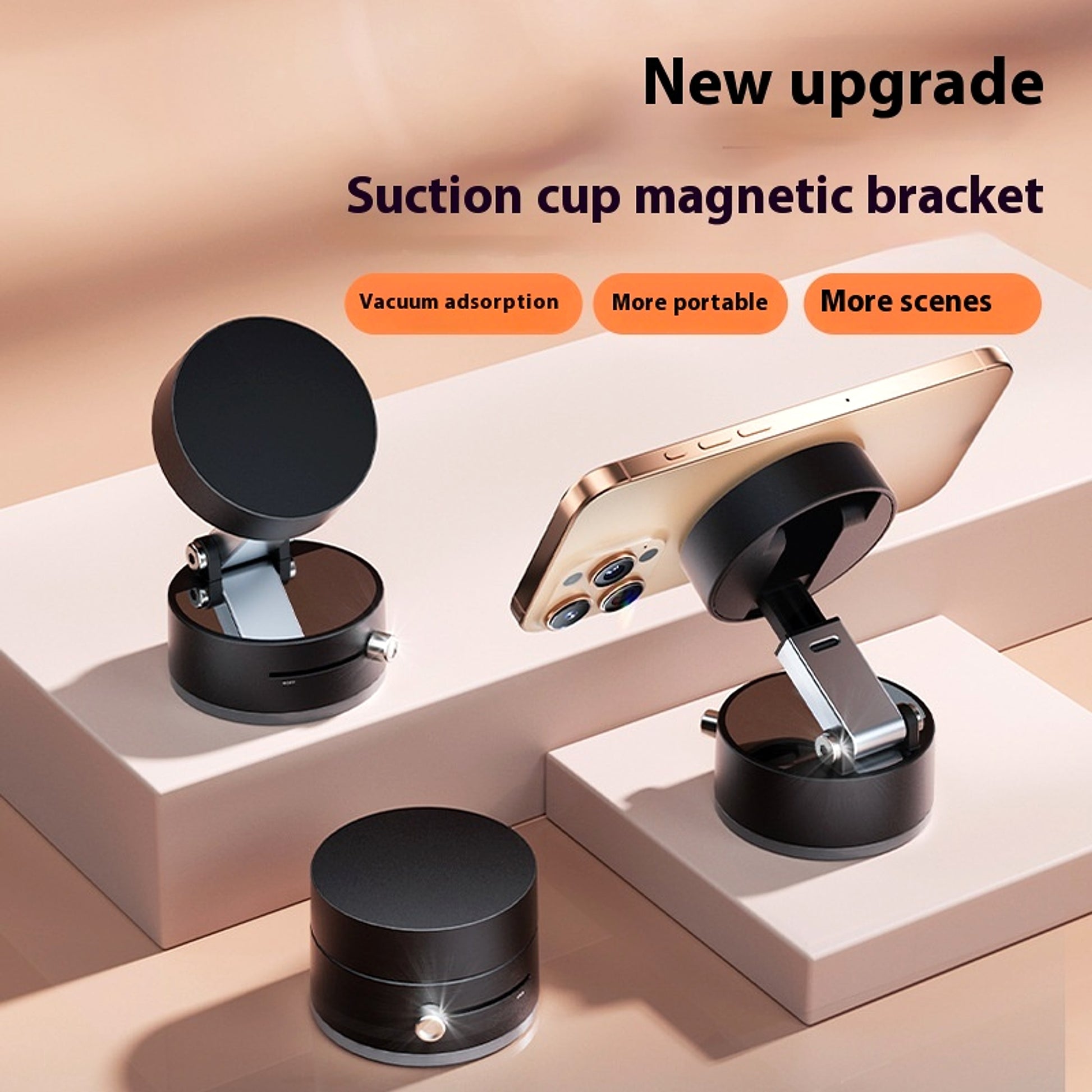 Foldable Magnetic Vacuum Car Phone Holder Foldable Suction Cup With Suction Cup Hands-Free Navigation For Smart Phone - enhanced image 8