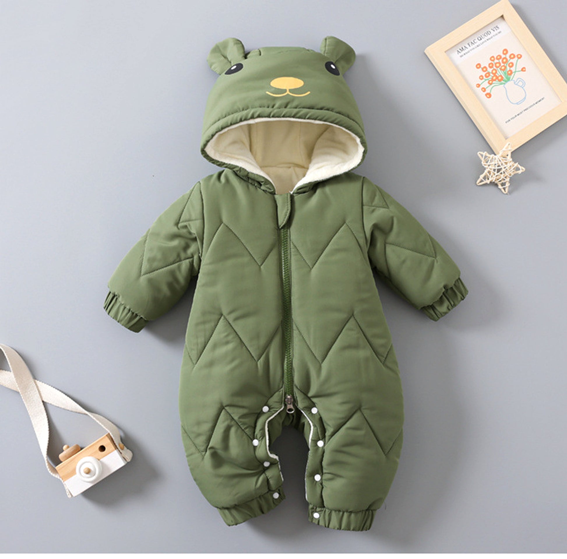 FrostNest™ – Padded Baby Winter Romper with Hat - enhanced image 8
