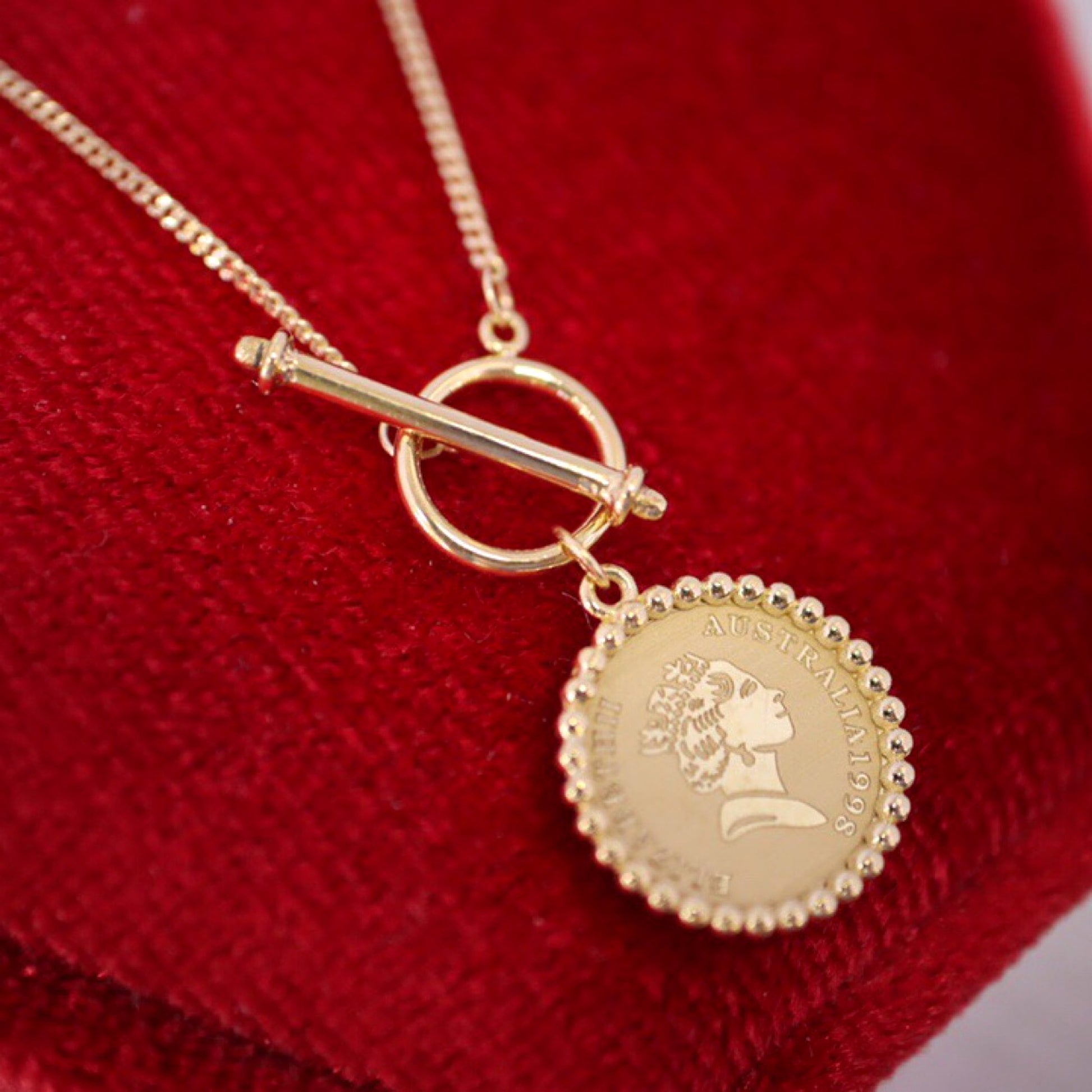 Gold Retro Round Brand Pure Jewelry Necklace - enhanced image 8