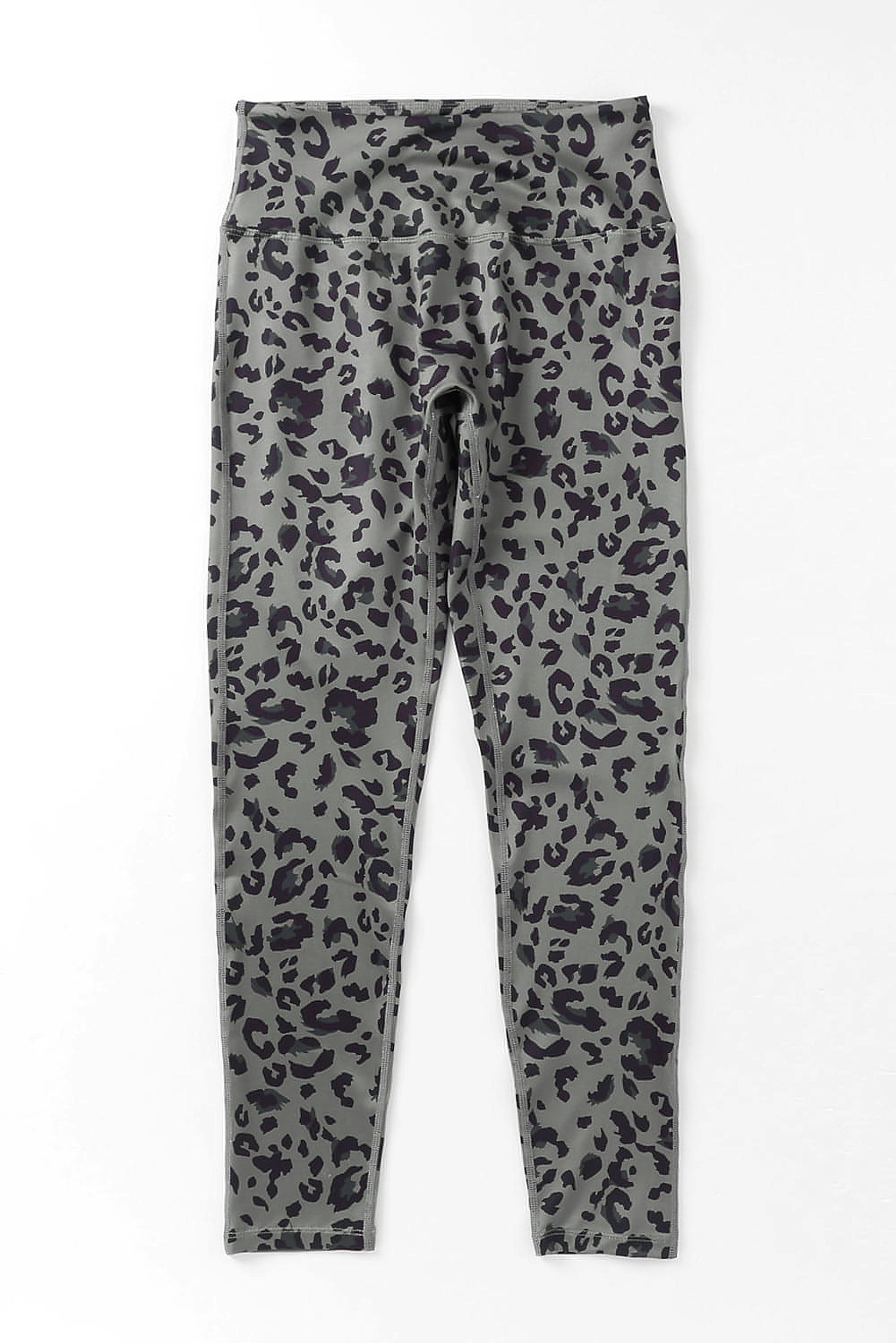 Gray Classic Leopard Print Active Leggings - enhanced image 8