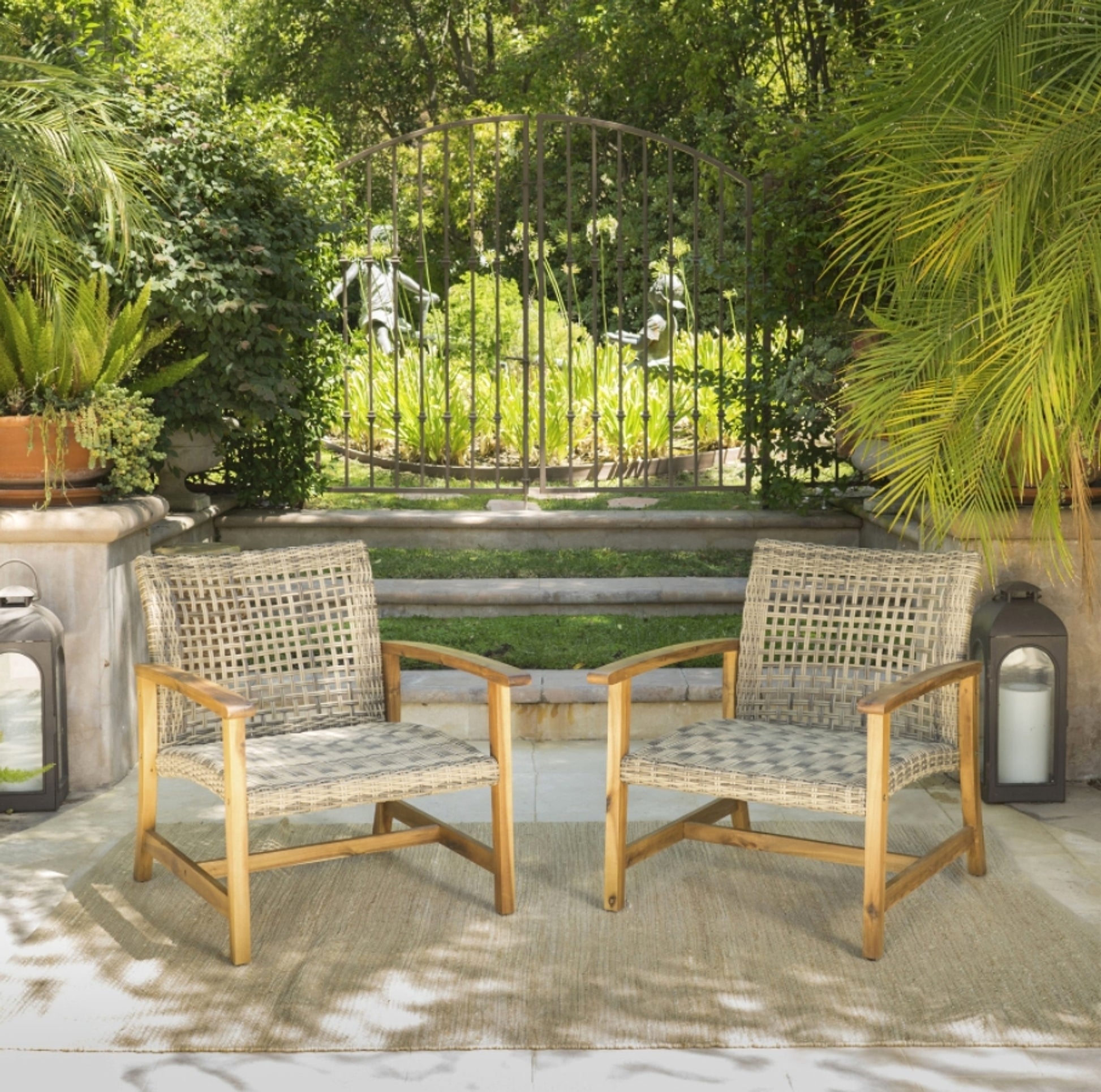 LuneluX_Home – Outdoor Club Chair Set (2 pcs, Natural + Grey) - enhanced image 8