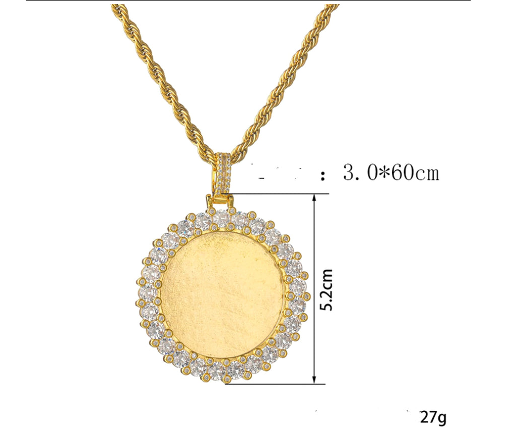 Custom Hip Hop Diamond Photo Pendant – Keep Your Memories Close! - enhanced image 8