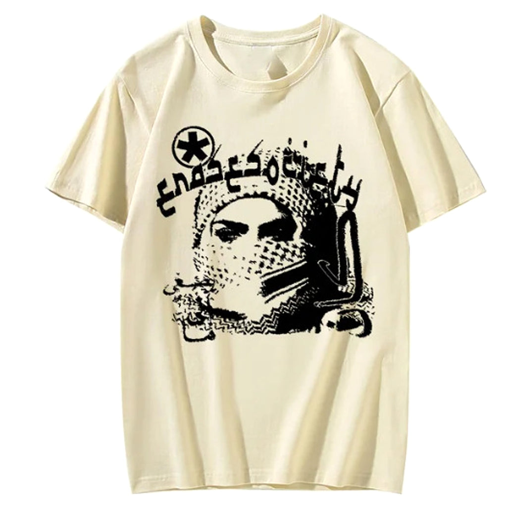 Hip Hop Loose Gothic Junk Pattern Printed T-shirt Men - enhanced image 8
