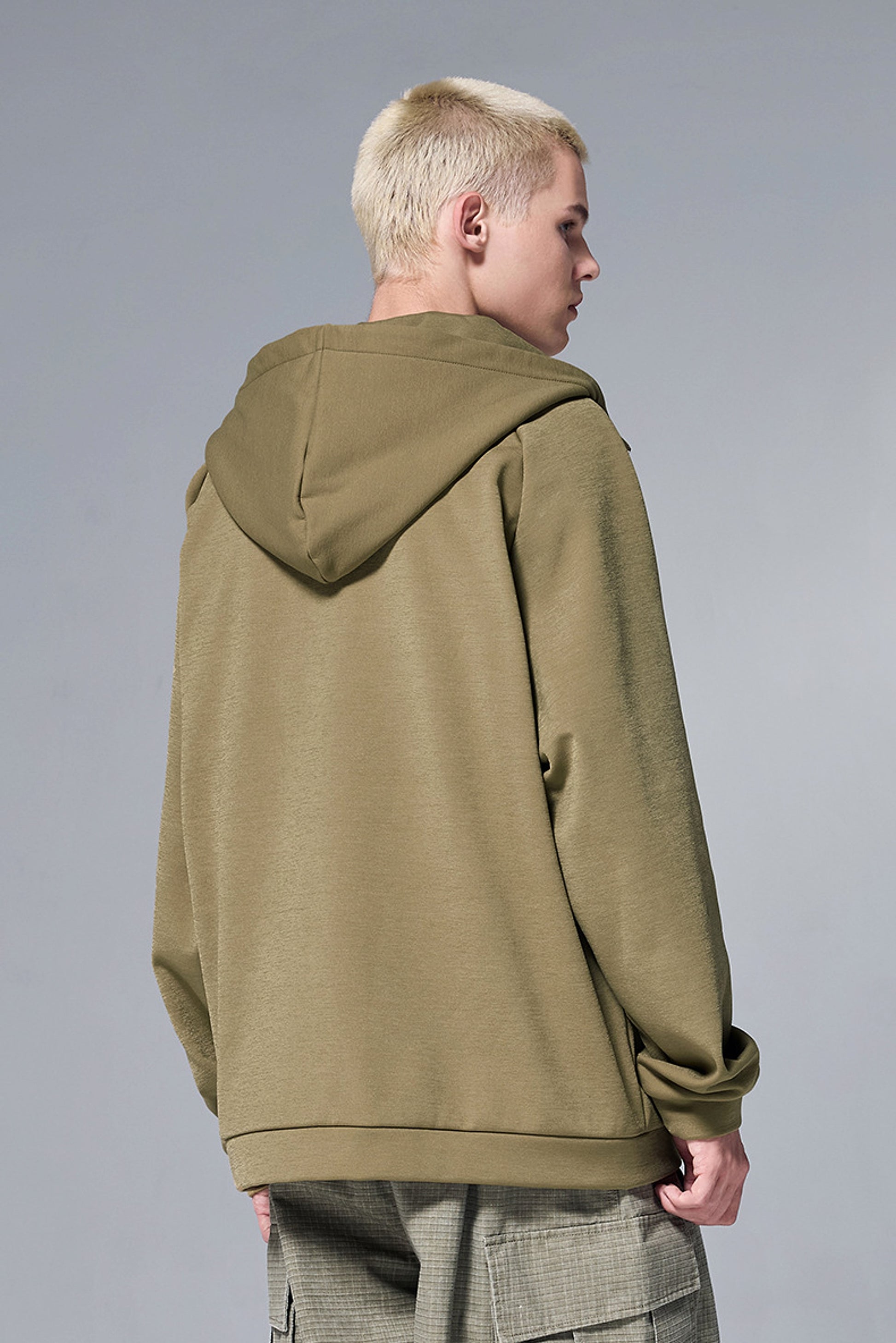 Hydrogen Four-sided Elastic Hooded Jacket Zipper Windproof Fleece Sweater - enhanced image 8