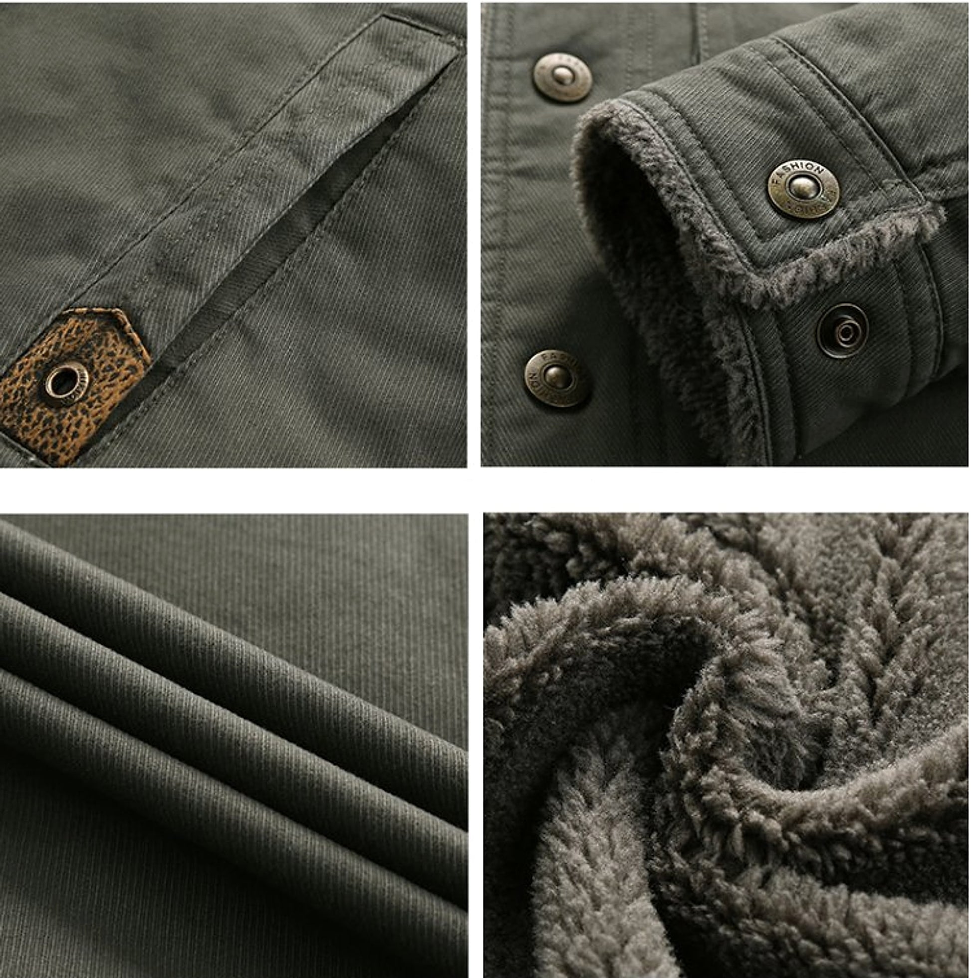 A.1 Jacket Plus Velvet Padded Winter Lapel Men - enhanced image 8