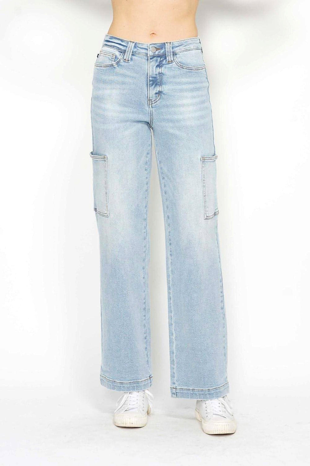 Judy Blue Full Size High Waist Straight Cargo Jeans - enhanced image 8