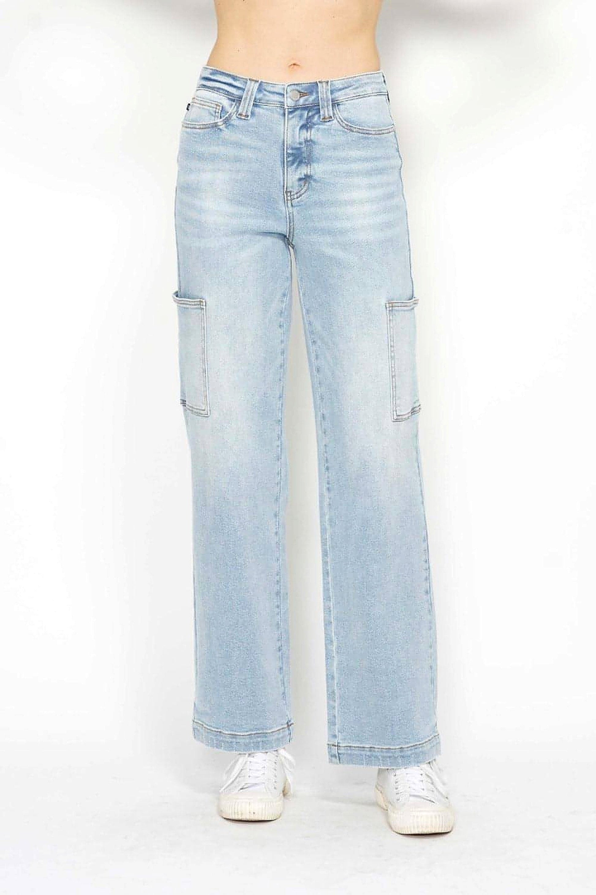 Judy Blue Full Size High Waist Straight Cargo Jeans - enhanced image 8