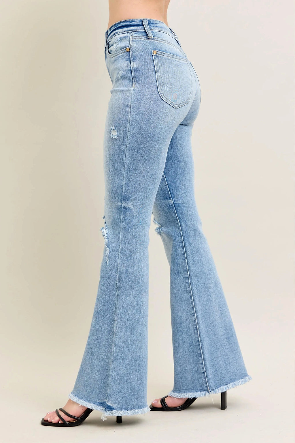 Judy Blue Full Size Hw Flare Jeans W/ Shield Pockets Plus Size - enhanced image 8