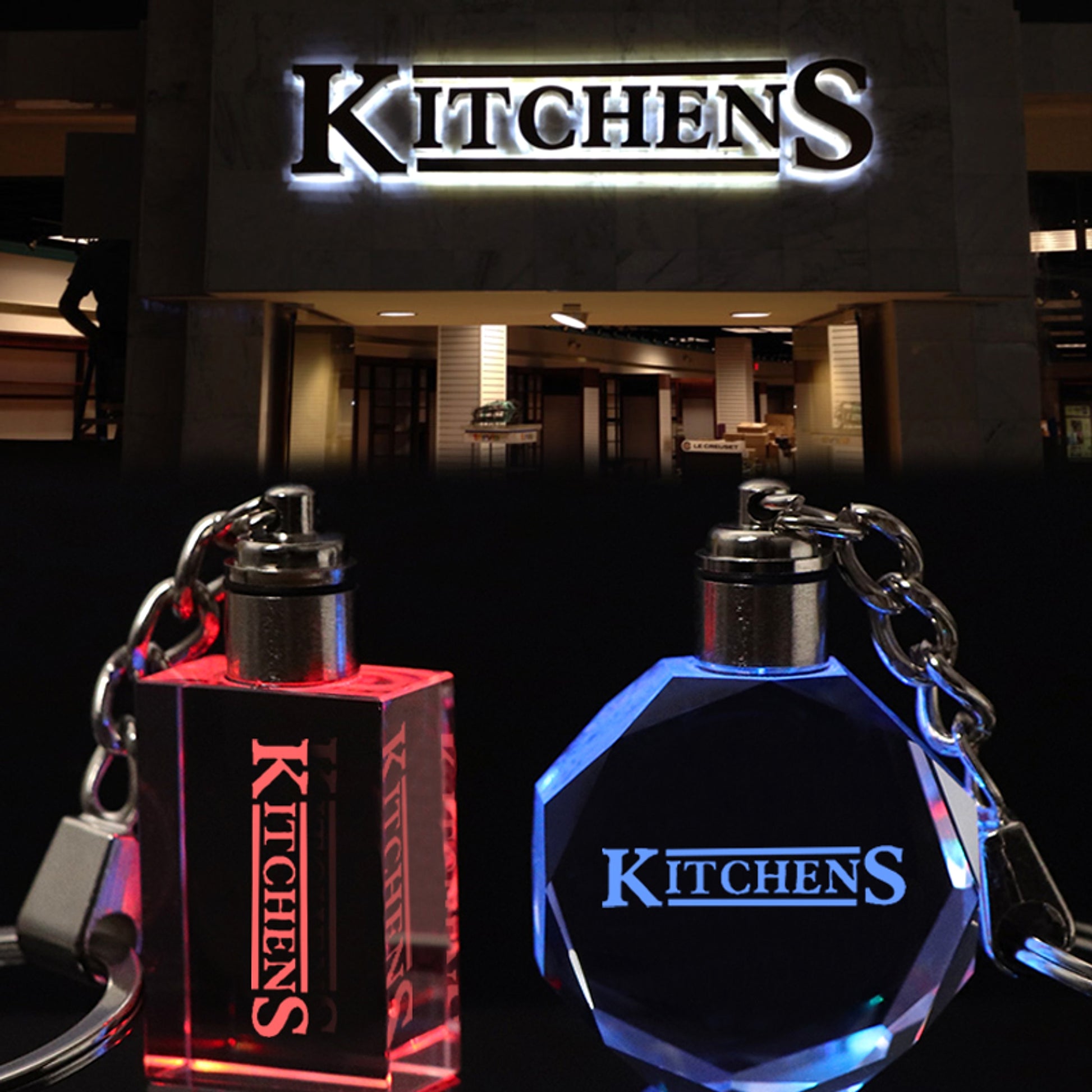 Personalised K9 crystal keyring with LED lighting & engraving - enhanced image 8