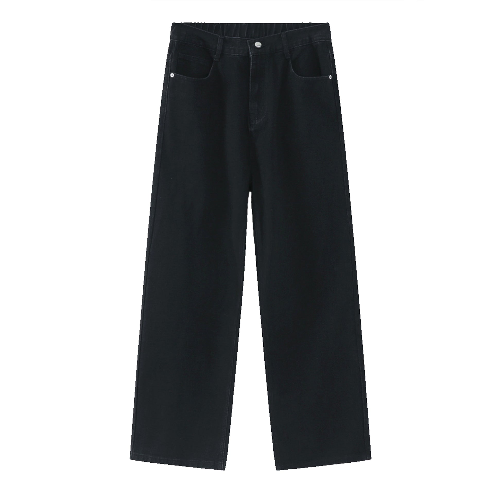 Korean Version Loose Elastic Waist Straight Casual Jeans For Men - enhanced image 8