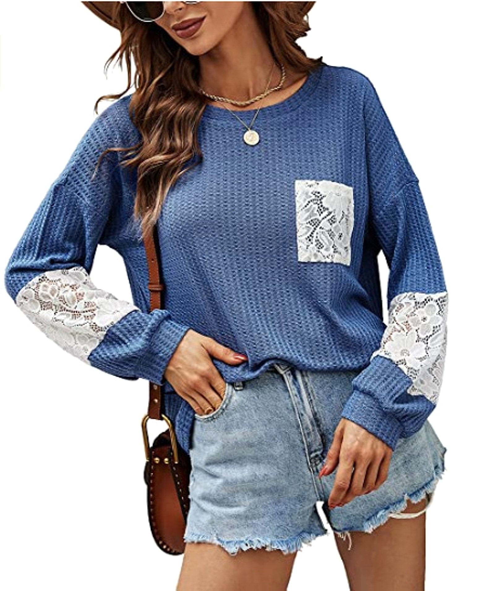 Lace Casual Women's Loose Patchwork Easy Matching Knitwear Women Sweater - enhanced image 8