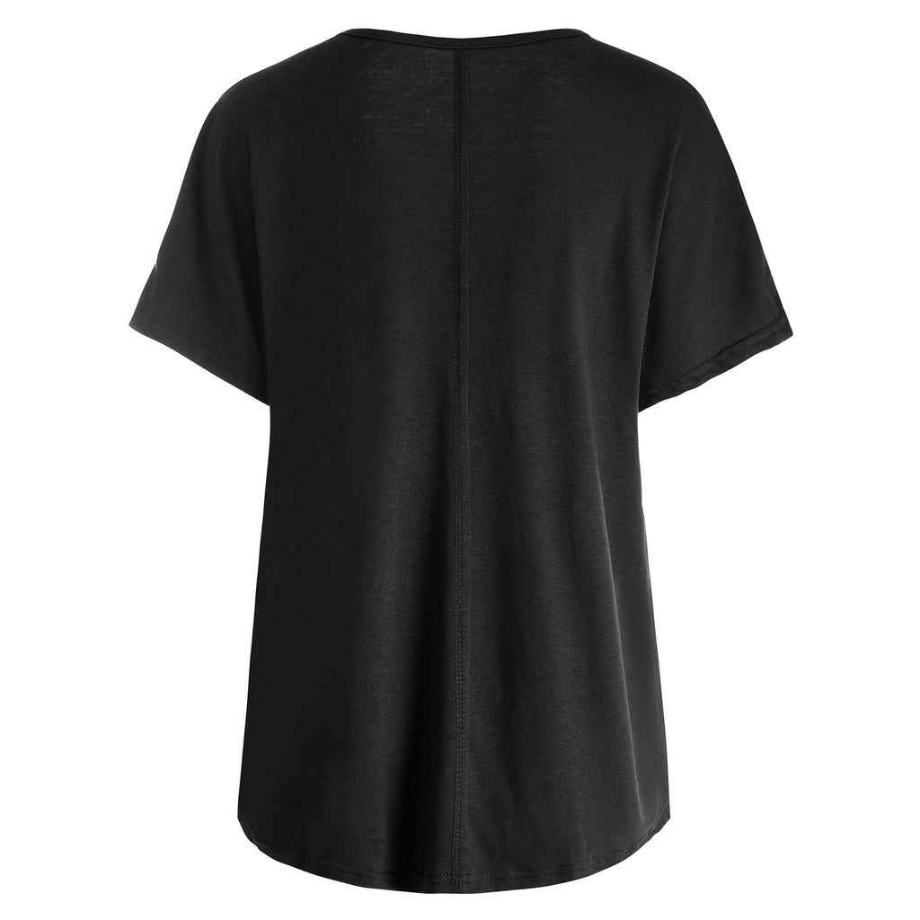 Ladies Casual Pullover Short Sleeve Top Fashion V-Neck T-Shirt - enhanced image 8
