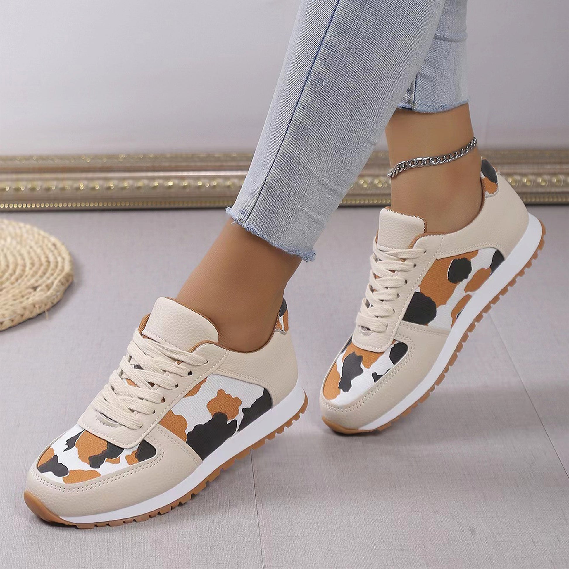 A.1 Leopard Print Sports Shoes For Women Sneakers - enhanced image 8