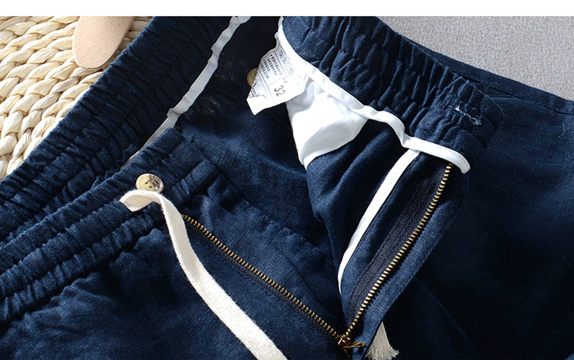 Linen Men's Casual Pants Youth Loose Thin - enhanced image 8