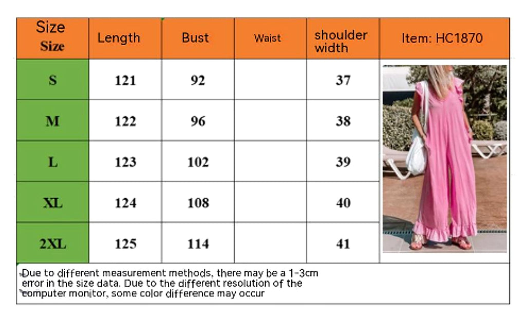 Loose Lotus Leaf Jumpsuit Casual Jumpsuit - enhanced image 8