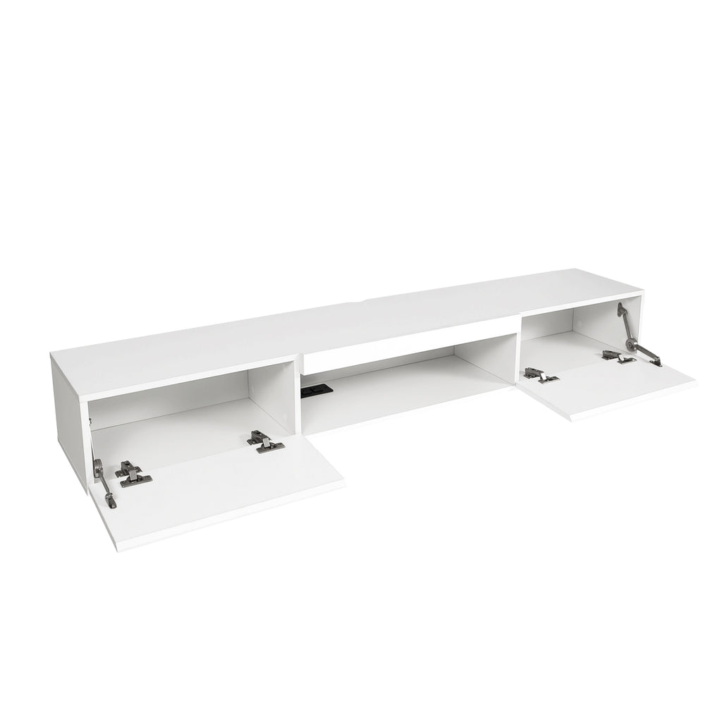 LumiWall™ – Floating TV Wall Shelf with 16-Color LED Lights for 55–65" Screens (US Warehouse) - enhanced image 8