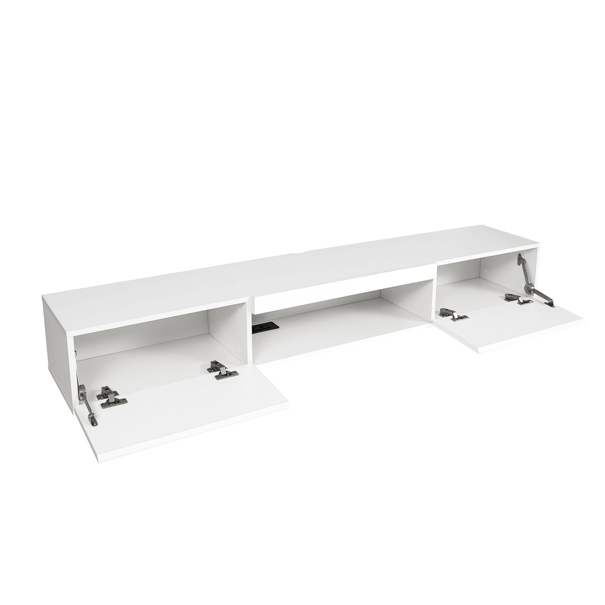 LumiWall™ – Floating TV Wall Shelf with 16-Color LED Lights for 55–65" Screens (US Warehouse) - enhanced image 8