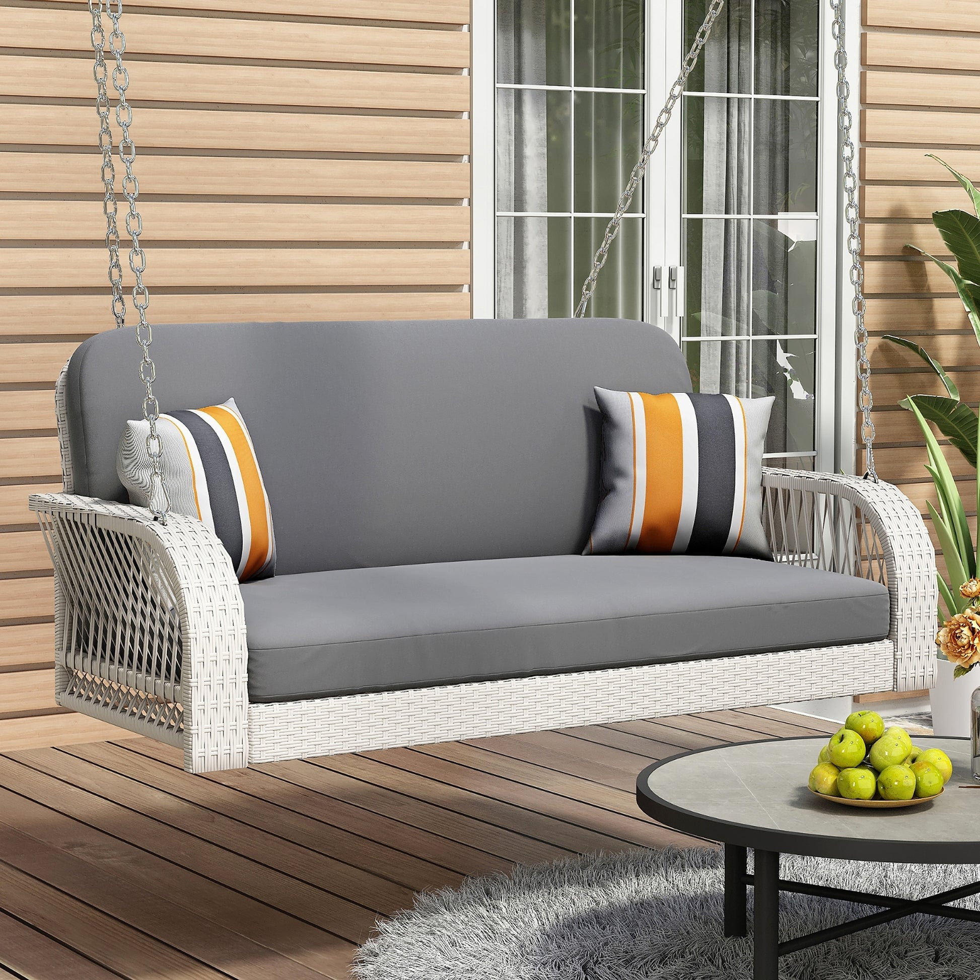 LuneluX – GO² Swing | Gartenlounge - Hängebank für 2 Personen (Grey-White) - enhanced image 8