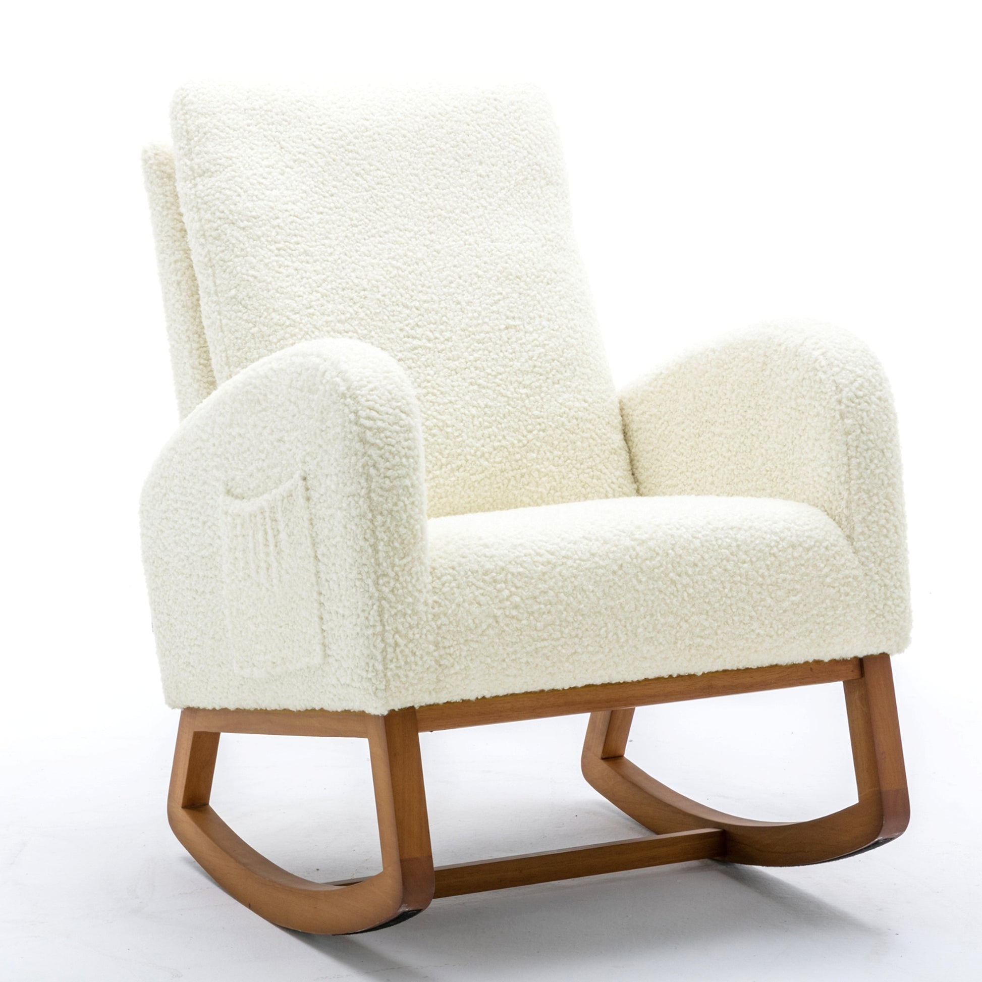 LuneluX_Home – "White Teddy" Rocking Lounge Chair - enhanced image 8