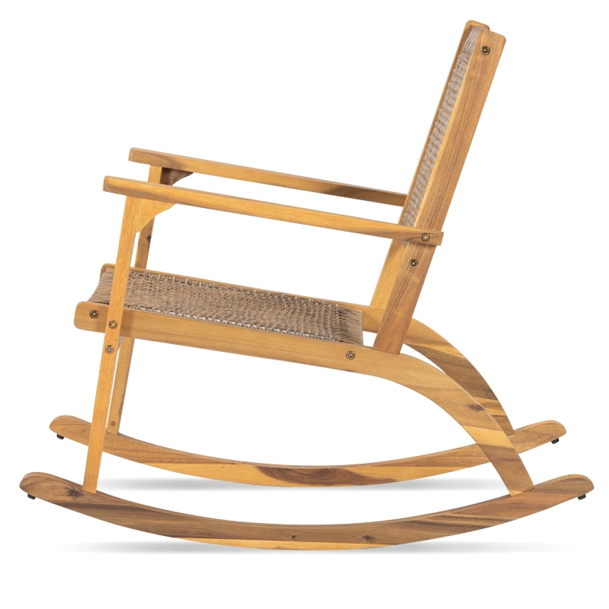 LuxePatio™ – 2‑Piece Acacia Rocking Chair Set for Outdoor & Garden Use (US Warehouse) - enhanced image 8