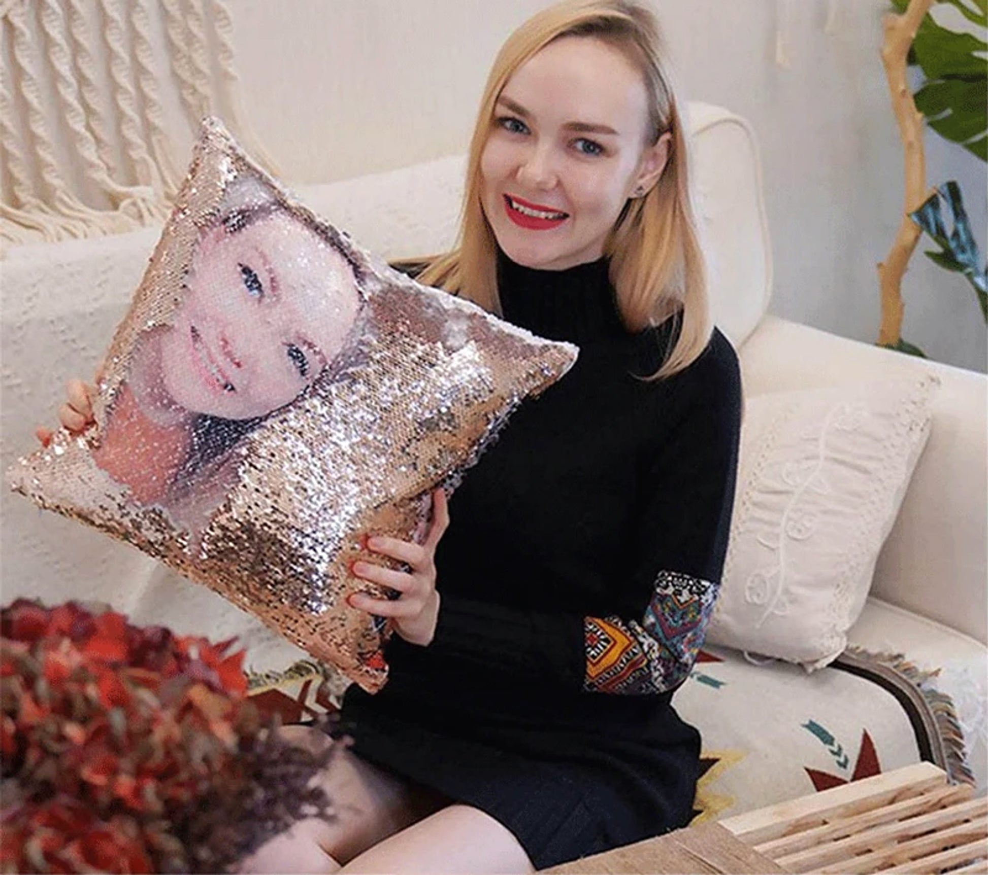MagicSpark™ – Custom Sequin Photo Pillowcase (40×40 cm) - enhanced image 8