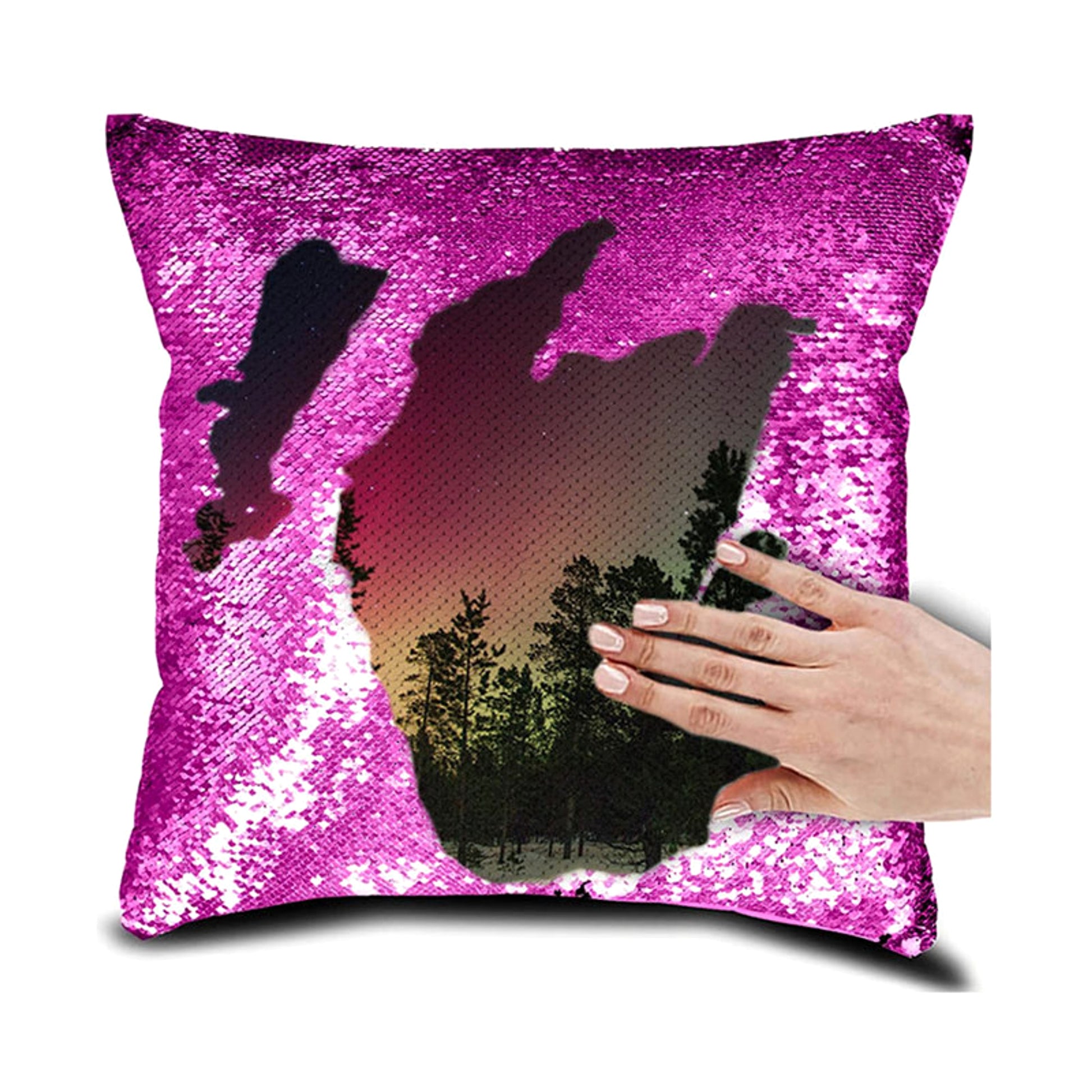 MemoryGlimmer™ – Custom Sequin Pillowcase with Photo or Name (40×40 cm) - enhanced image 8