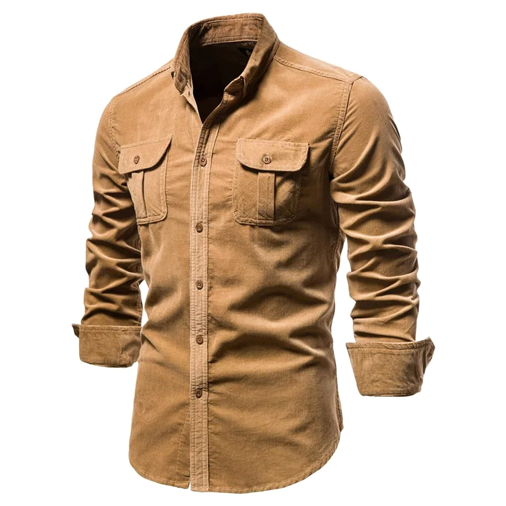 Men DressShirt College Tops Longsleeve Blue - enhanced image 8