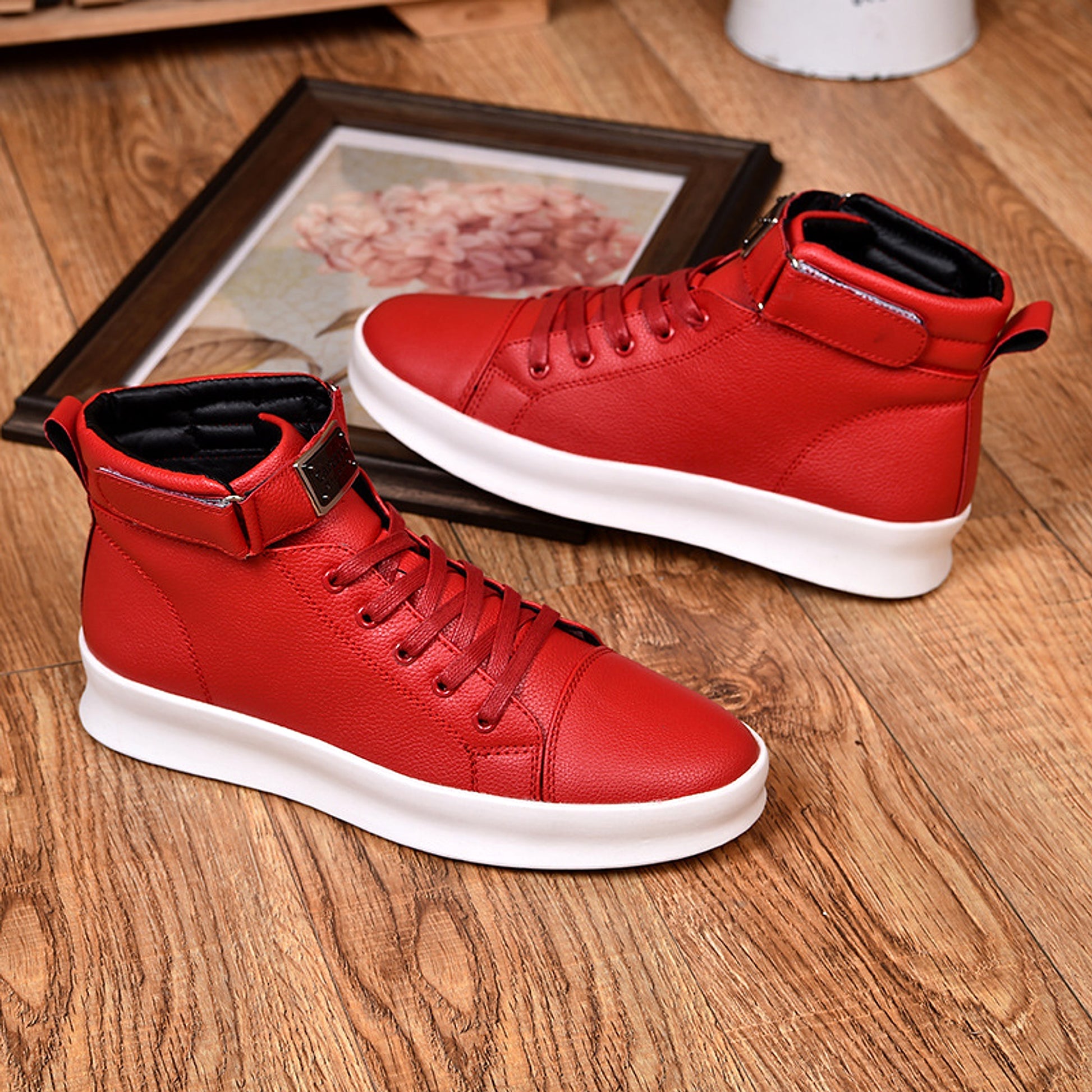 Men's casual high-top sneakers - enhanced image 8
