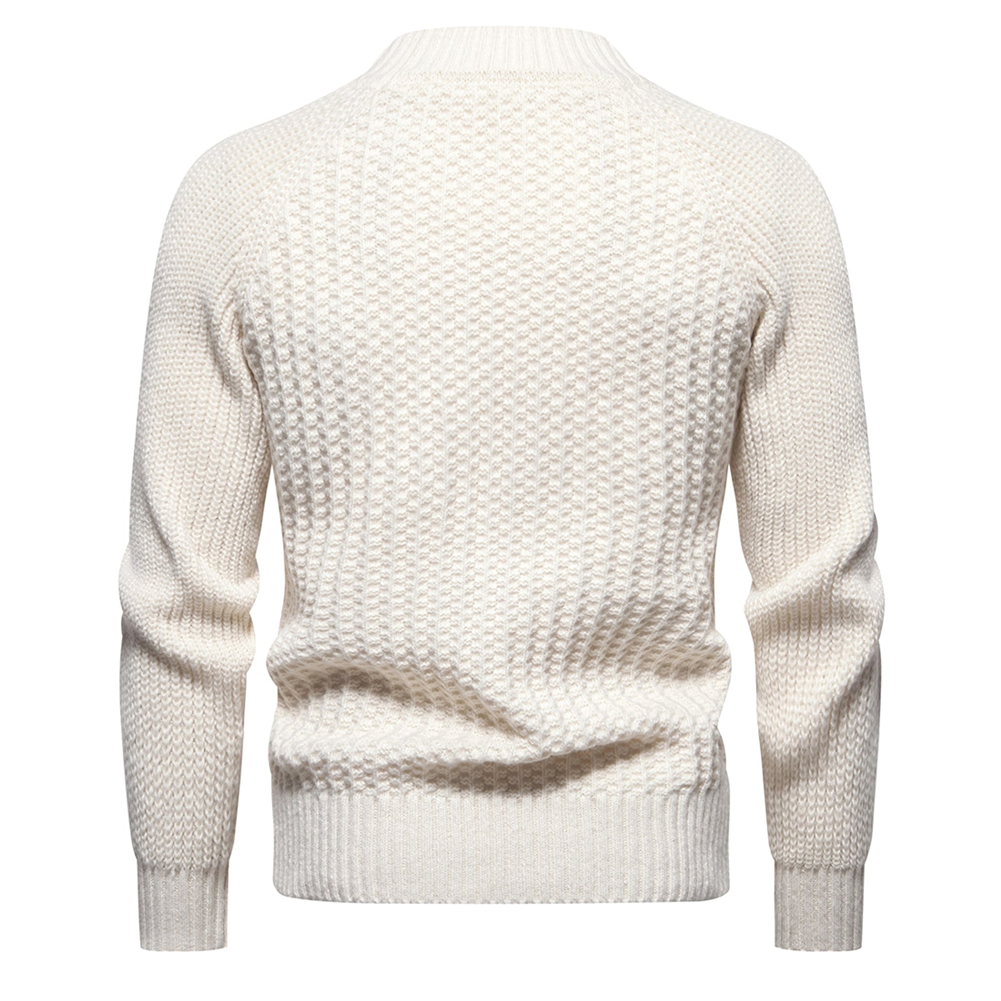 Men's Casual Loose Solid Color Round Neck Sweater - enhanced image 8