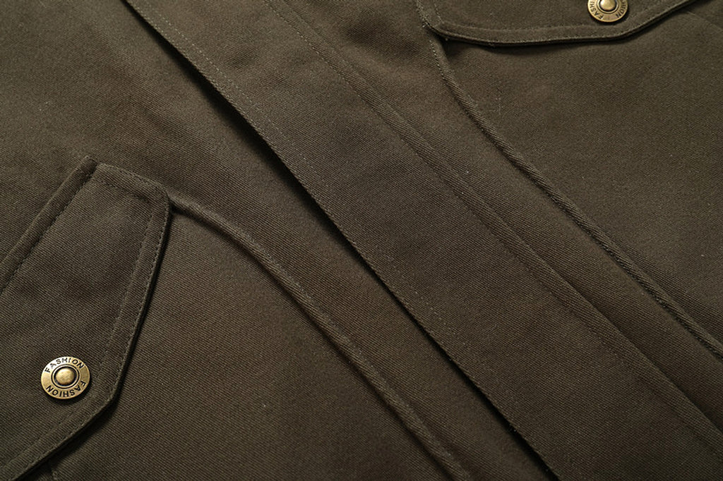 Men's Fashion Casual Fleece-lined Washed Coat - enhanced image 8