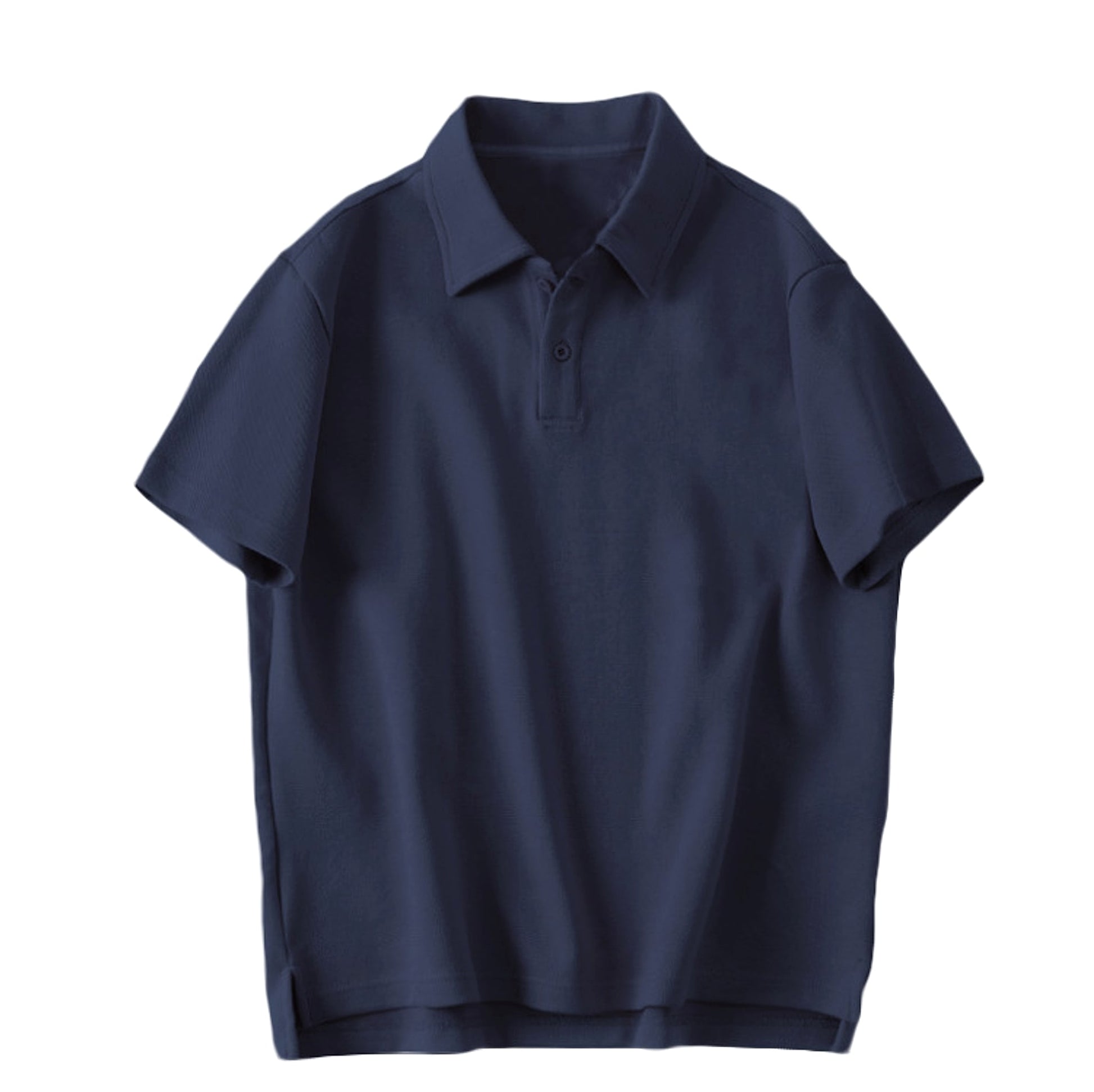 Men's Fashion Casual Solid Color Polo Collar Shirt Top - enhanced image 8