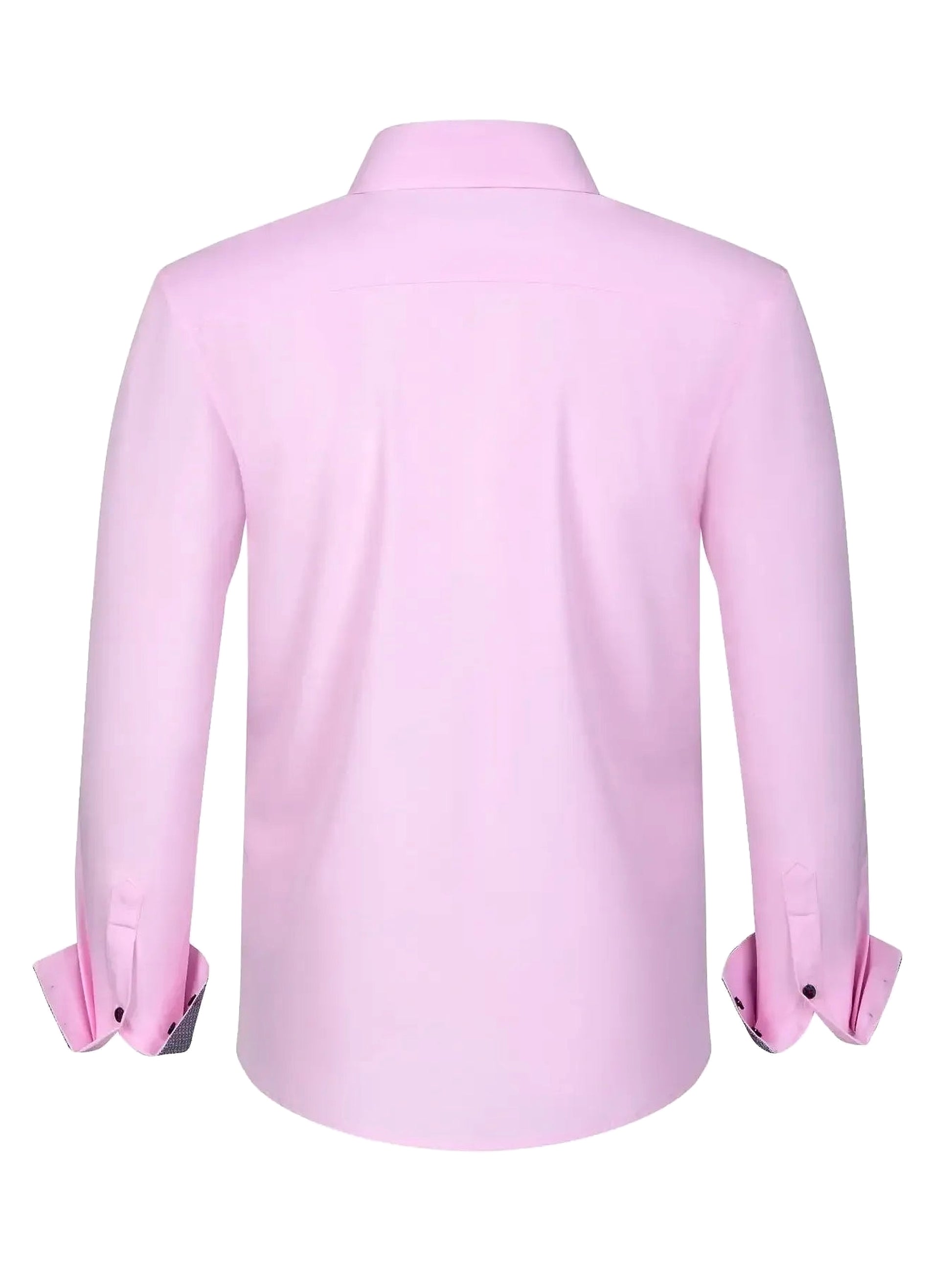 Men's Full Size Button-Down Casual Shirt with Contrast Cuffs Plus Size - enhanced image 8