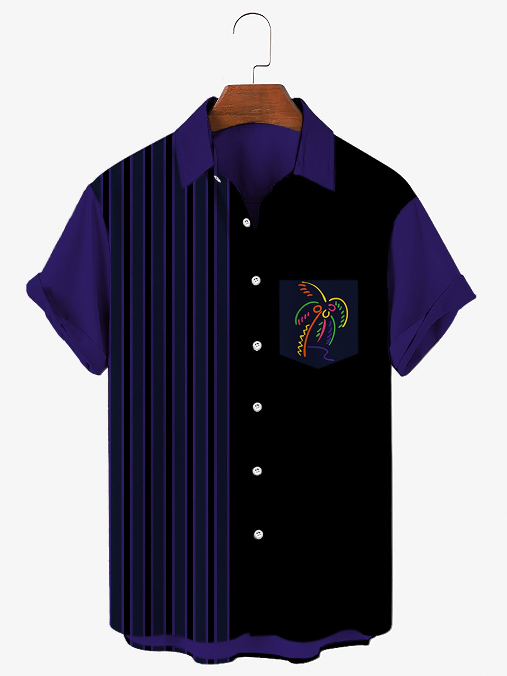 Men's Miami Vice Hawaiian DressShirt - enhanced image 8