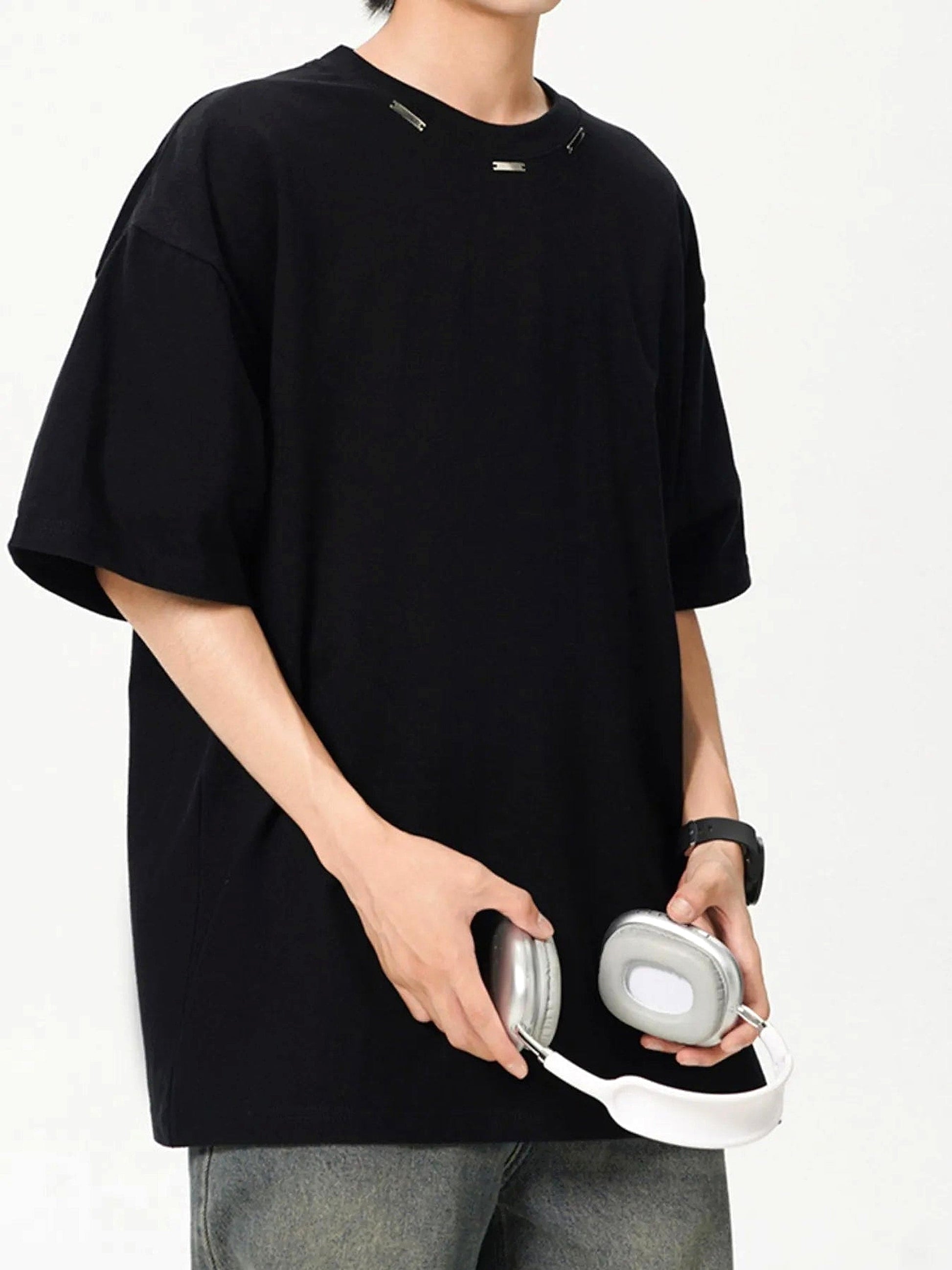 Men's Plus Size Oversized Crew Neck Short Sleeve T-Shirt - enhanced image 8