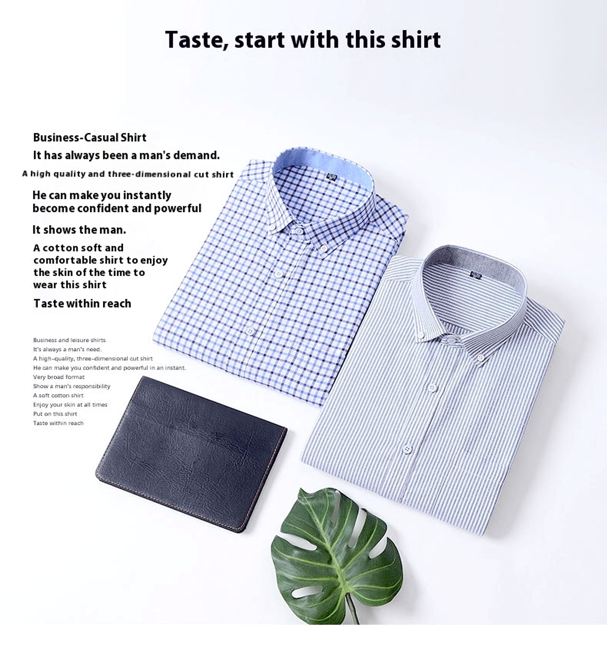 Men's Purified Cotton Long Sleeve DressShirt Anti-wrinkle Heartless Slim Fit - enhanced image 8