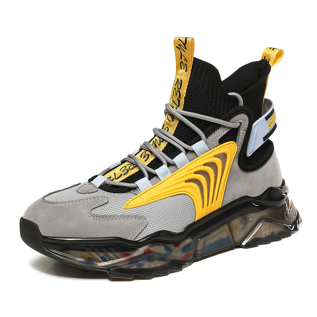 Men's Shoes High Top Shoes Thick Soled Breathable Basketball Shoes - enhanced image 8