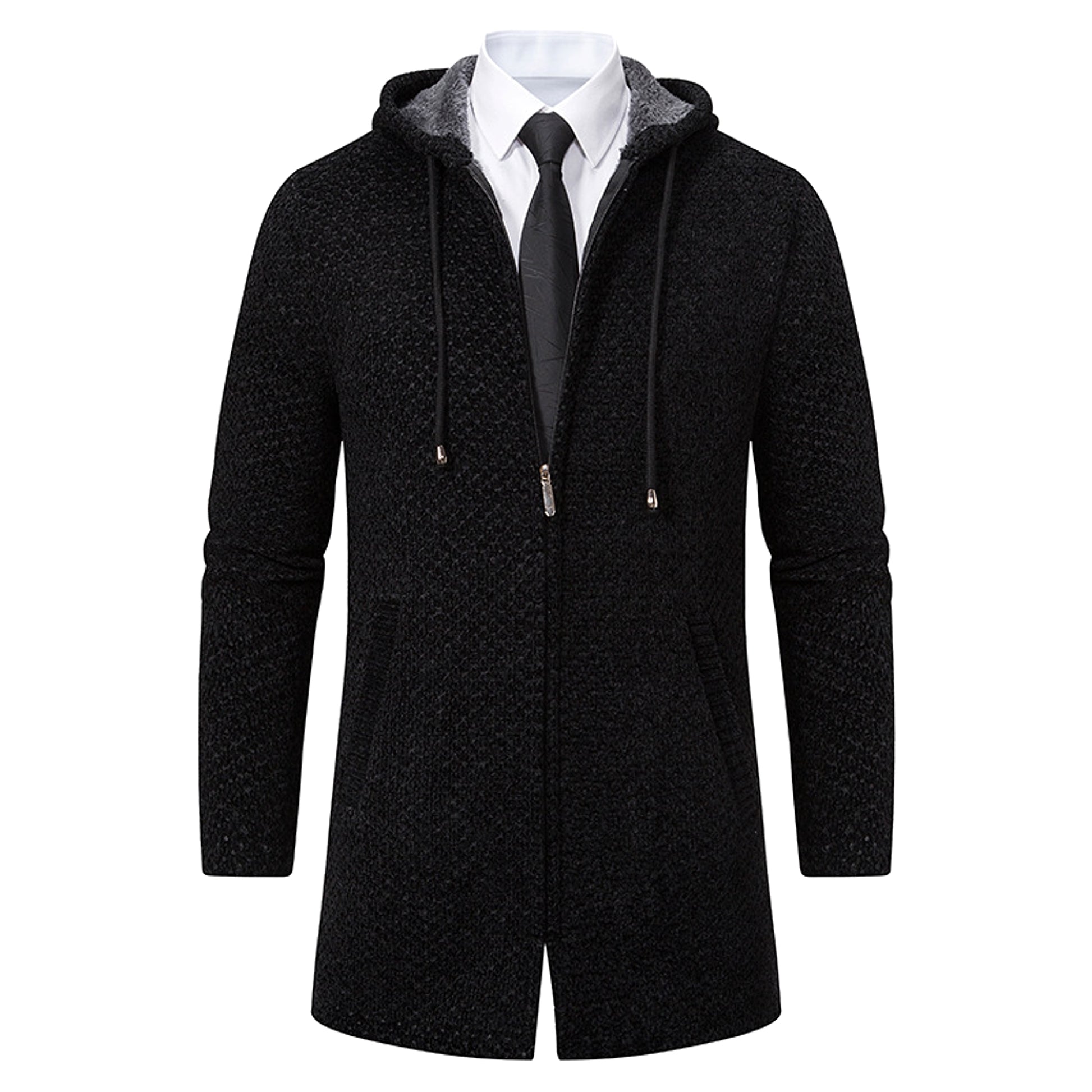 A.1 Men's Solid Color Cardigan Sweater - enhanced image 8