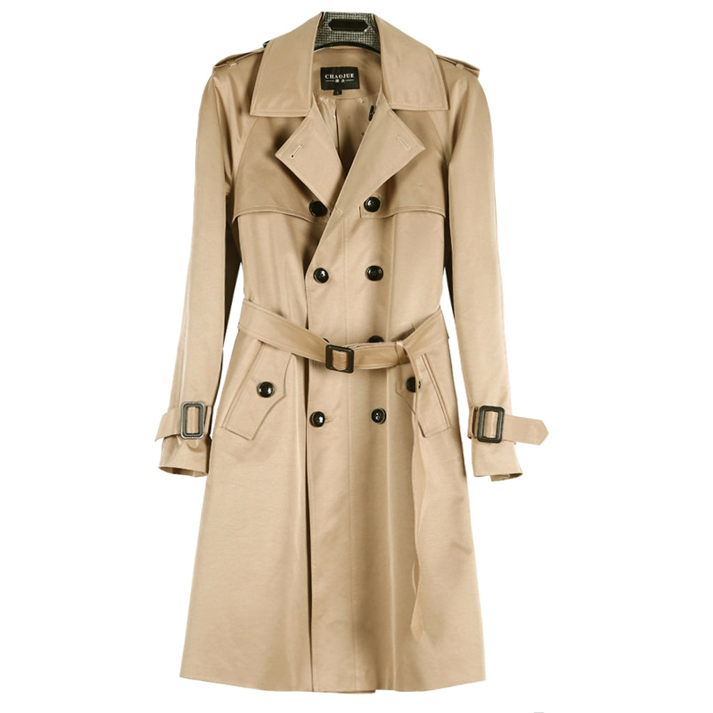 Men's Trench English Double-breasted Coat - enhanced image 8