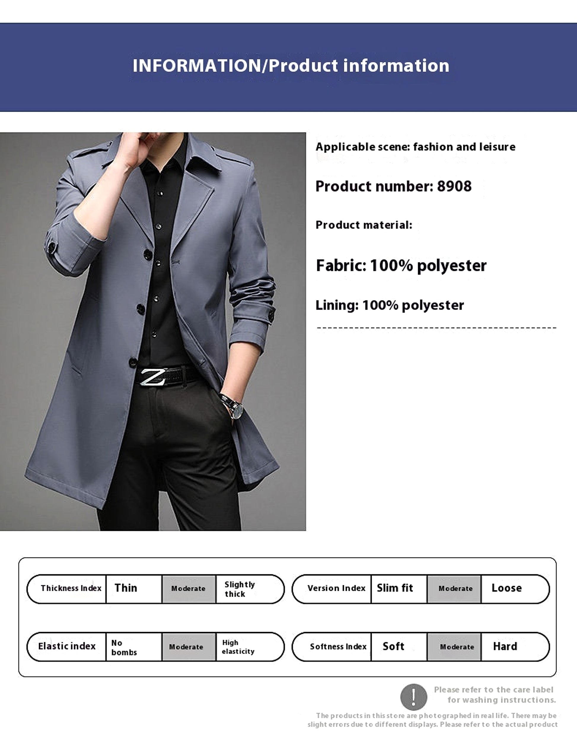 UrbanLayer™ – Mid-Length Trench Coat for Men - enhanced image 8