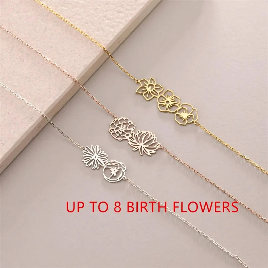 Minimalist and Versatile Flower Bracelet – Birth Month Jewelry for December - enhanced image 8