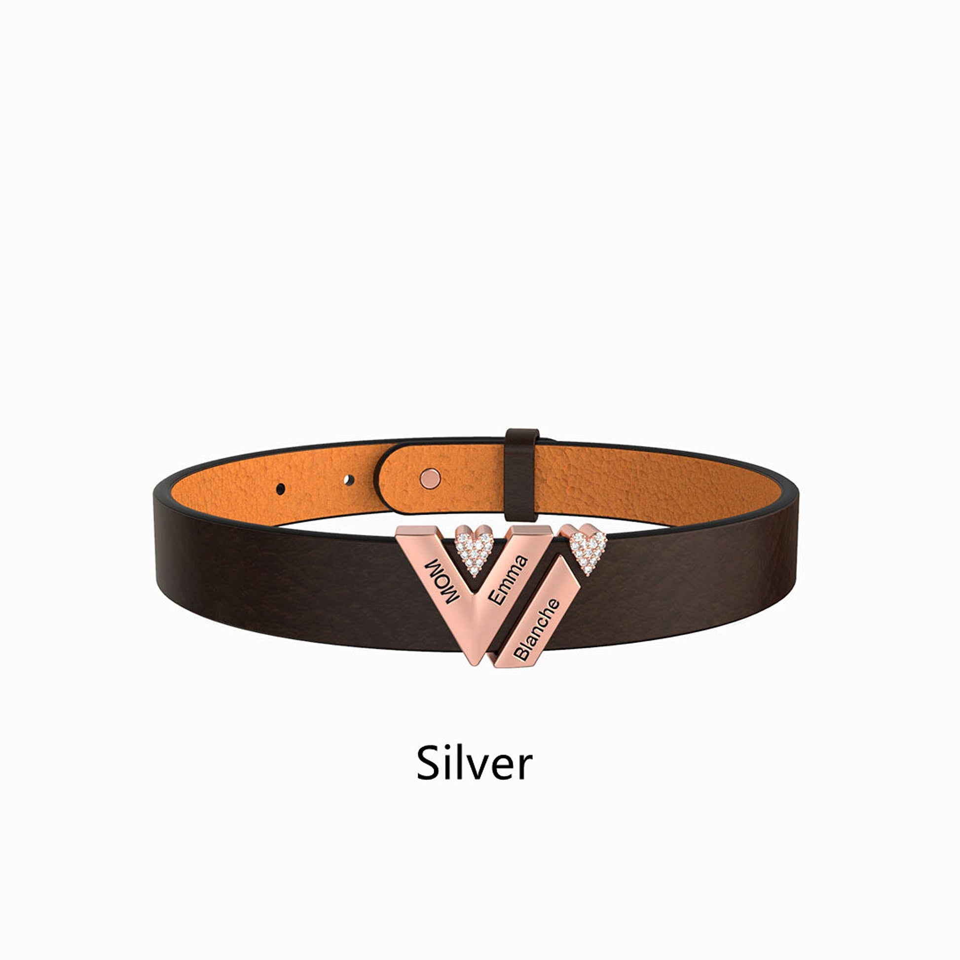 New Leather DIY Lettering Bracelet Drill Buckle - enhanced image 8