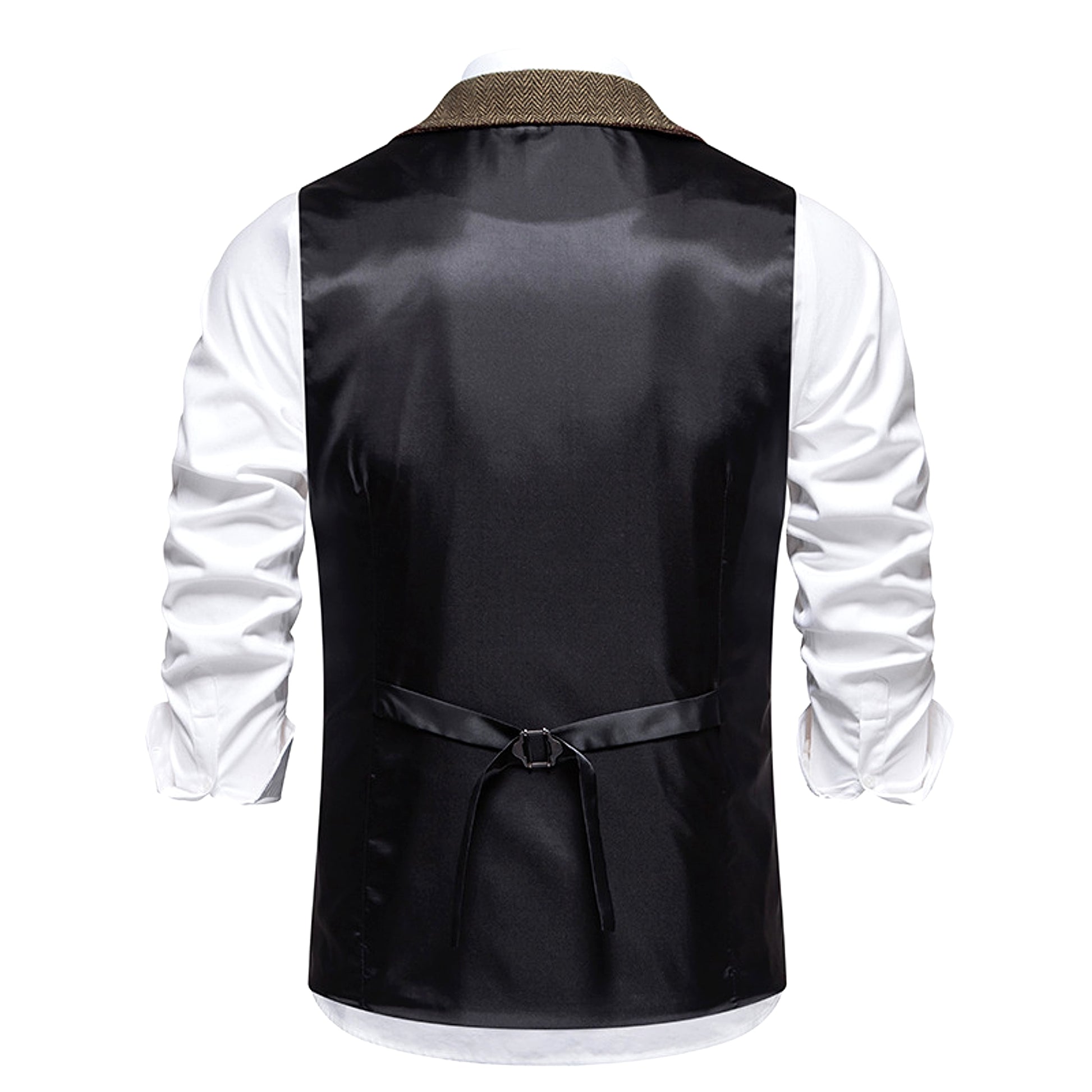 New Retro Herringbone Casual Vest Multi-pocket Tough Guy Vest - enhanced image 8