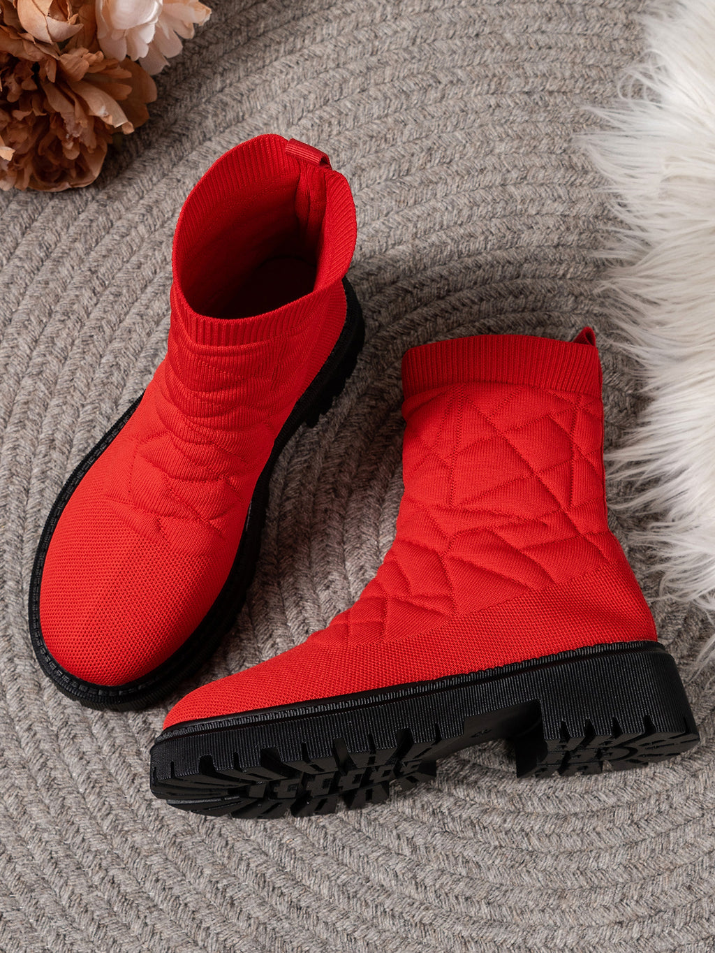 New Women's Flying Woven Sports Short Boots Women - enhanced image 8